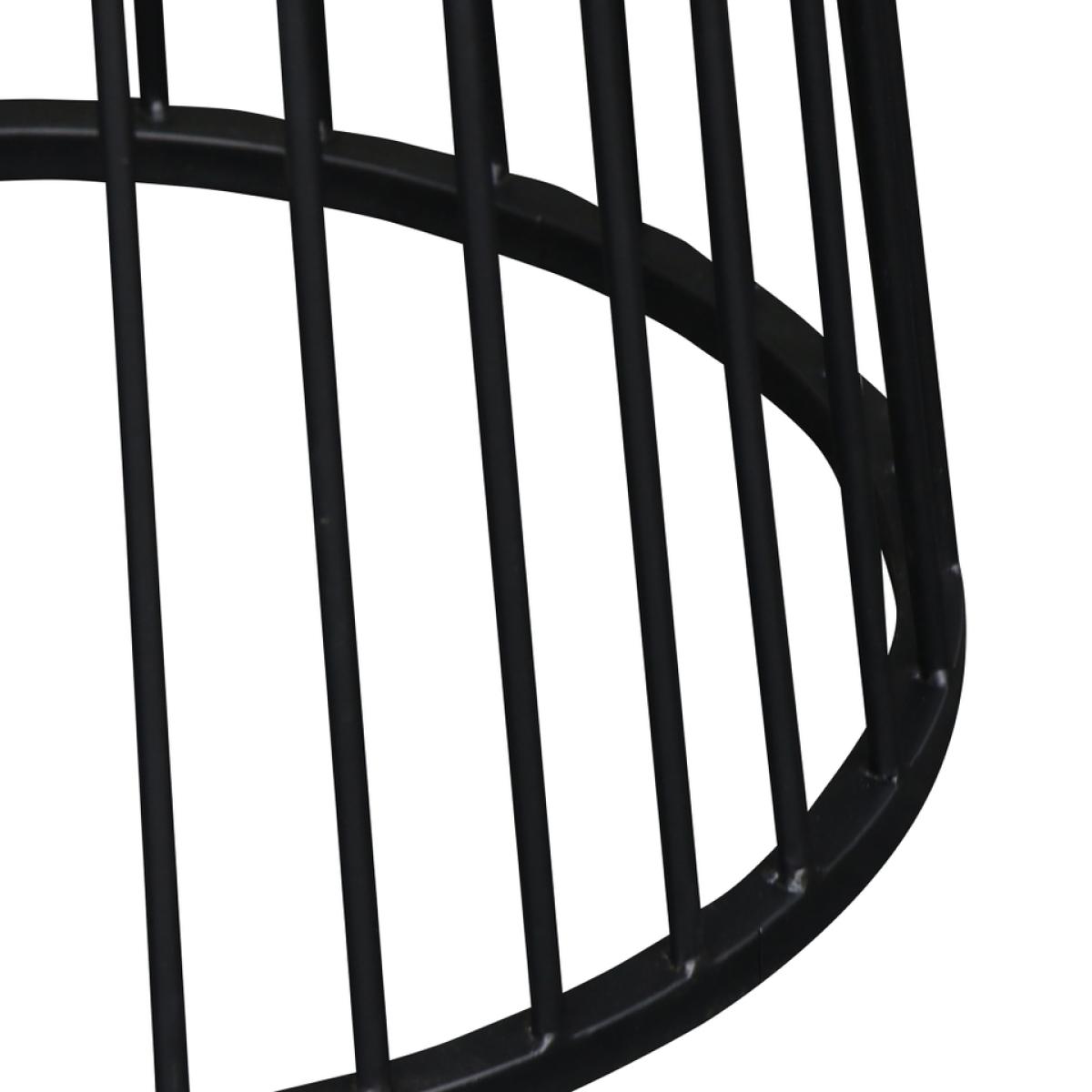 Kai Metal & Mango Effect Side Table - Black – image 4