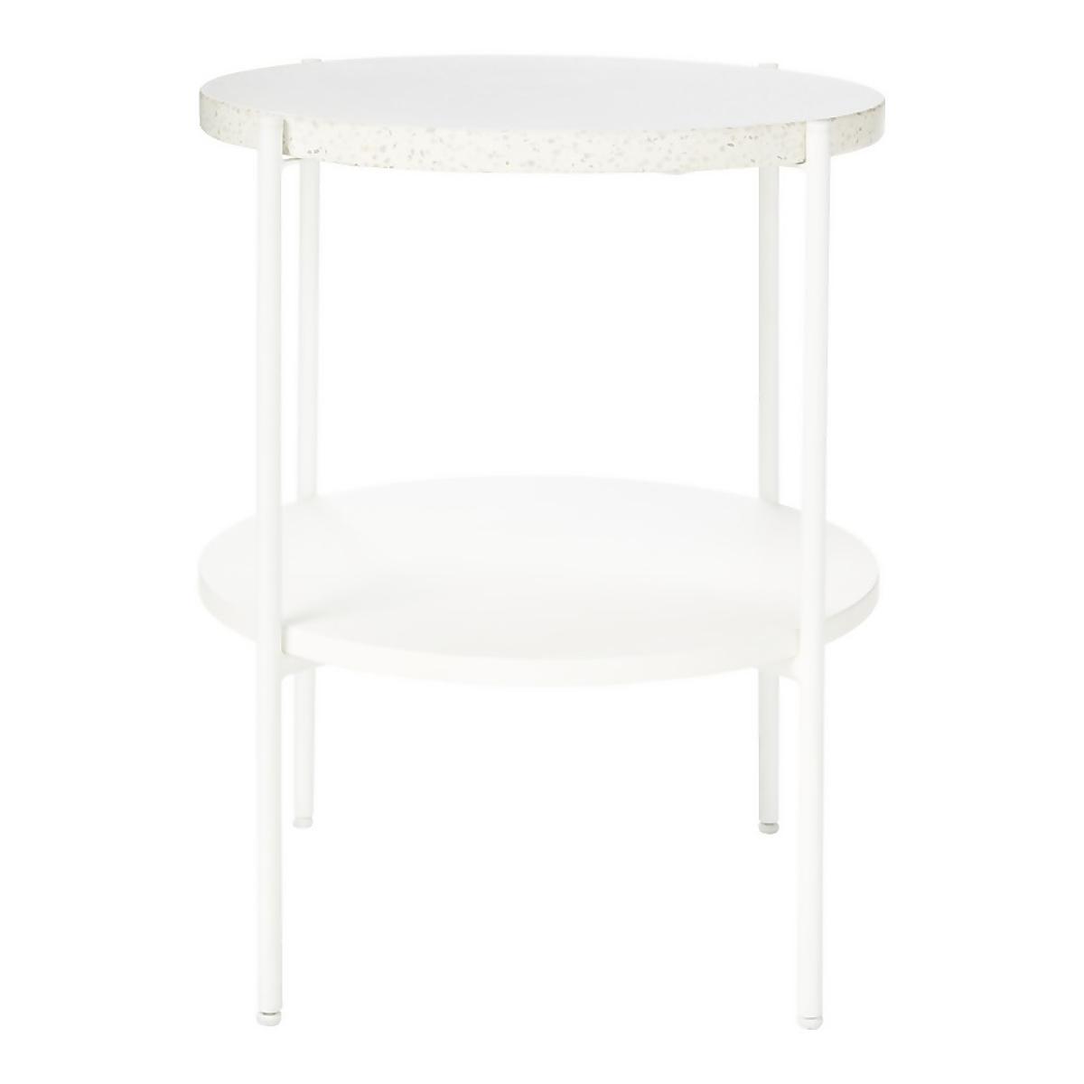 Solna Terrazo Side Table - White – image 3