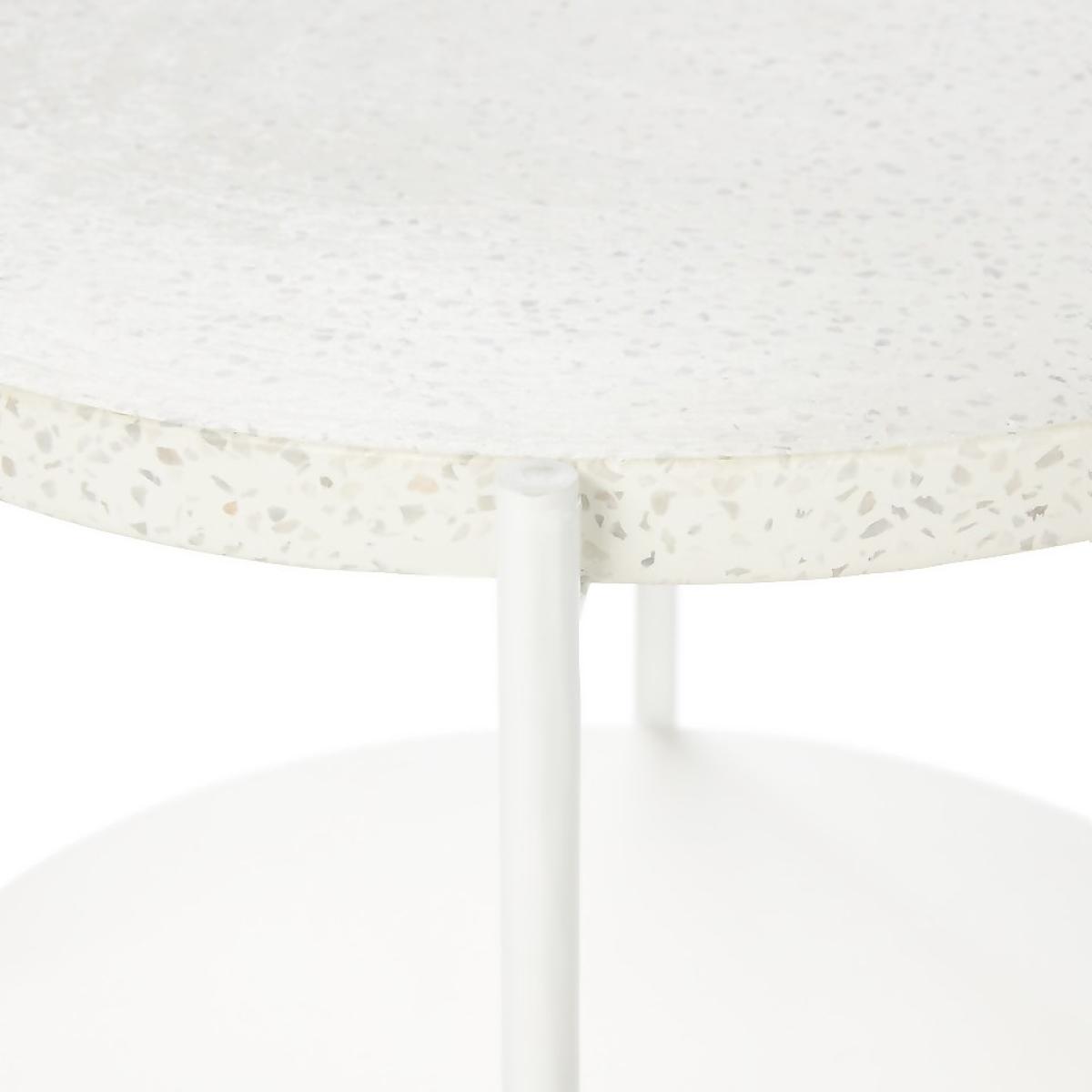 Solna Terrazo Side Table - White – image 4