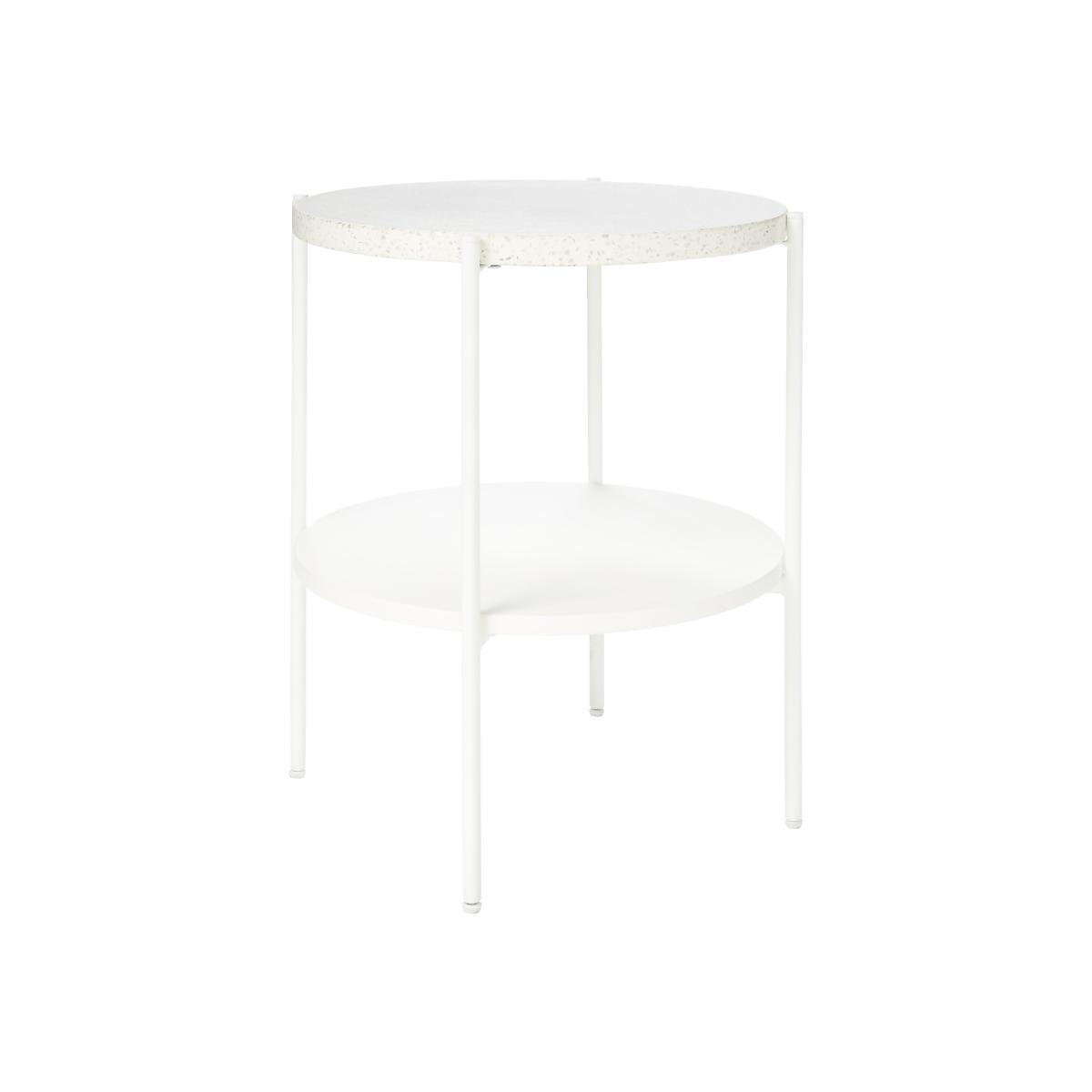 Solna Terrazo Side Table - White – image 1