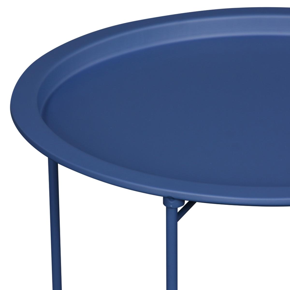 Metal Folding Side Table - Aegean Blue – image 5