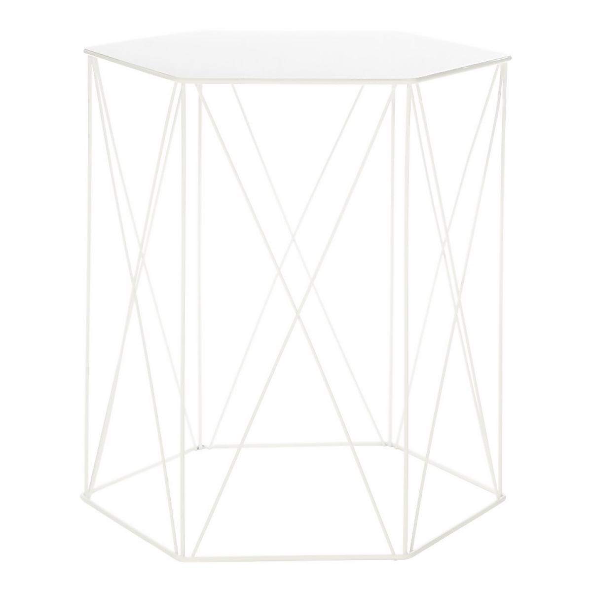 Hex Side Table Set Of 2 White – image 4