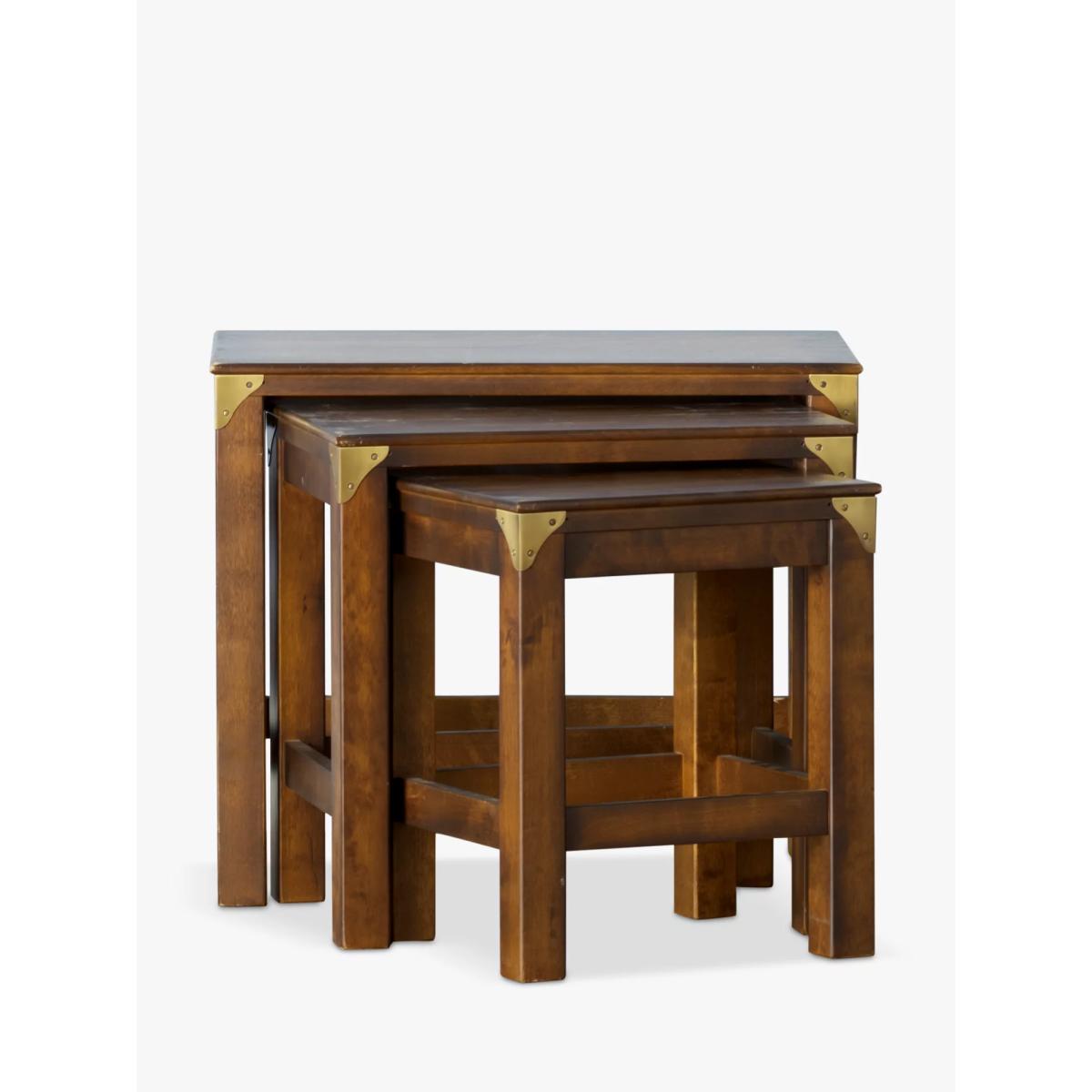 Laura Ashley Balmoral Nest of 3 Side Tables, Chestnut Brown – image 2