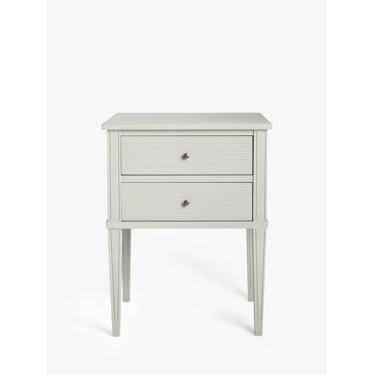 John Lewis Gustav 2 Drawer Bedside Table, Grey – image 3