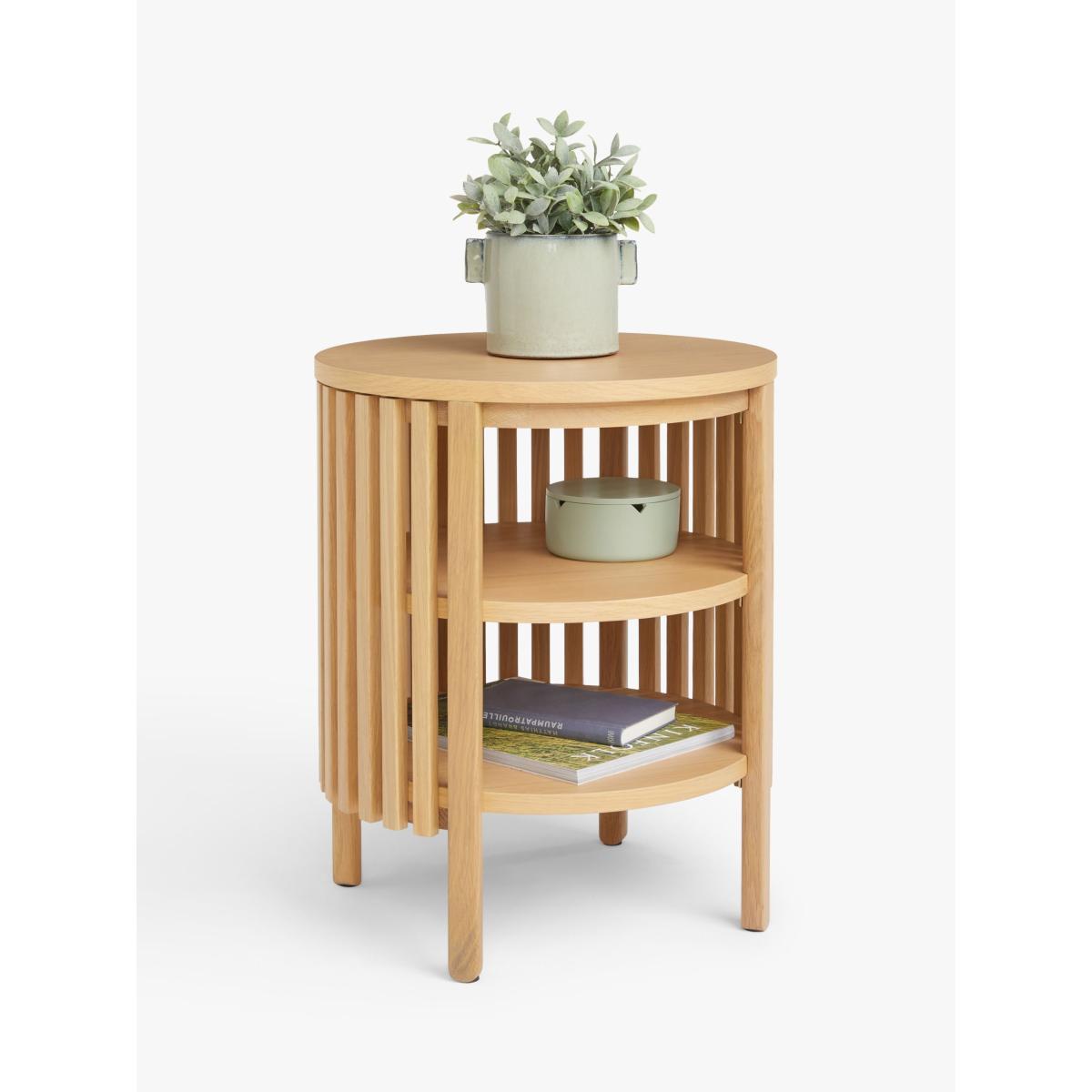 John Lewis Slatted Side Table, Natural – image 4