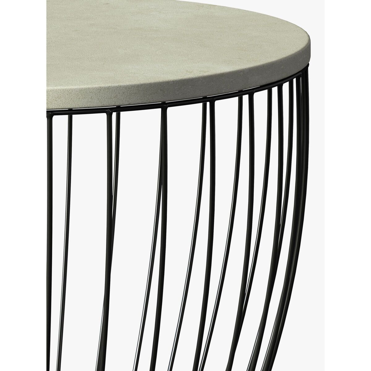 John Lewis & Partners Round Concrete Drum Garden Side Table, Grey – image 3