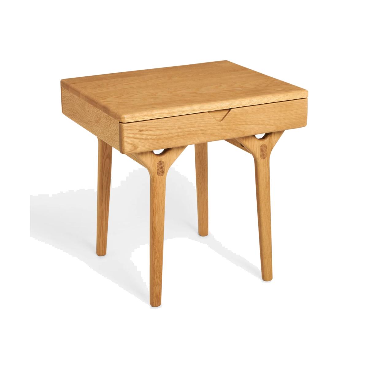 John Lewis X-Ray Side Table with Drawer, Oak – image 1