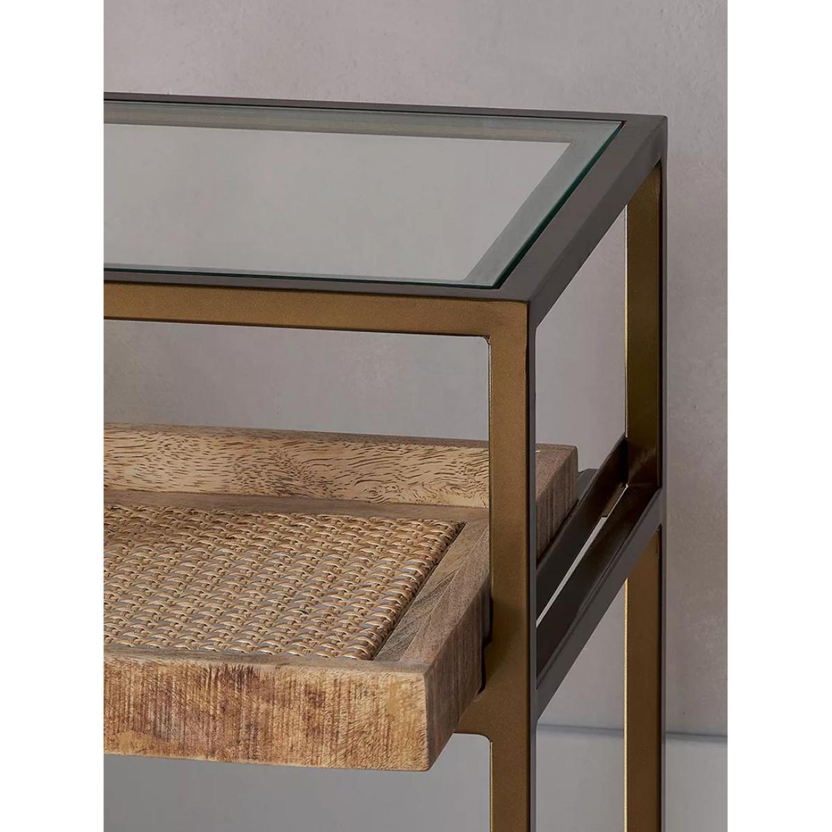 Nkuku Luzon Side Table, Metallic Brass – image 4