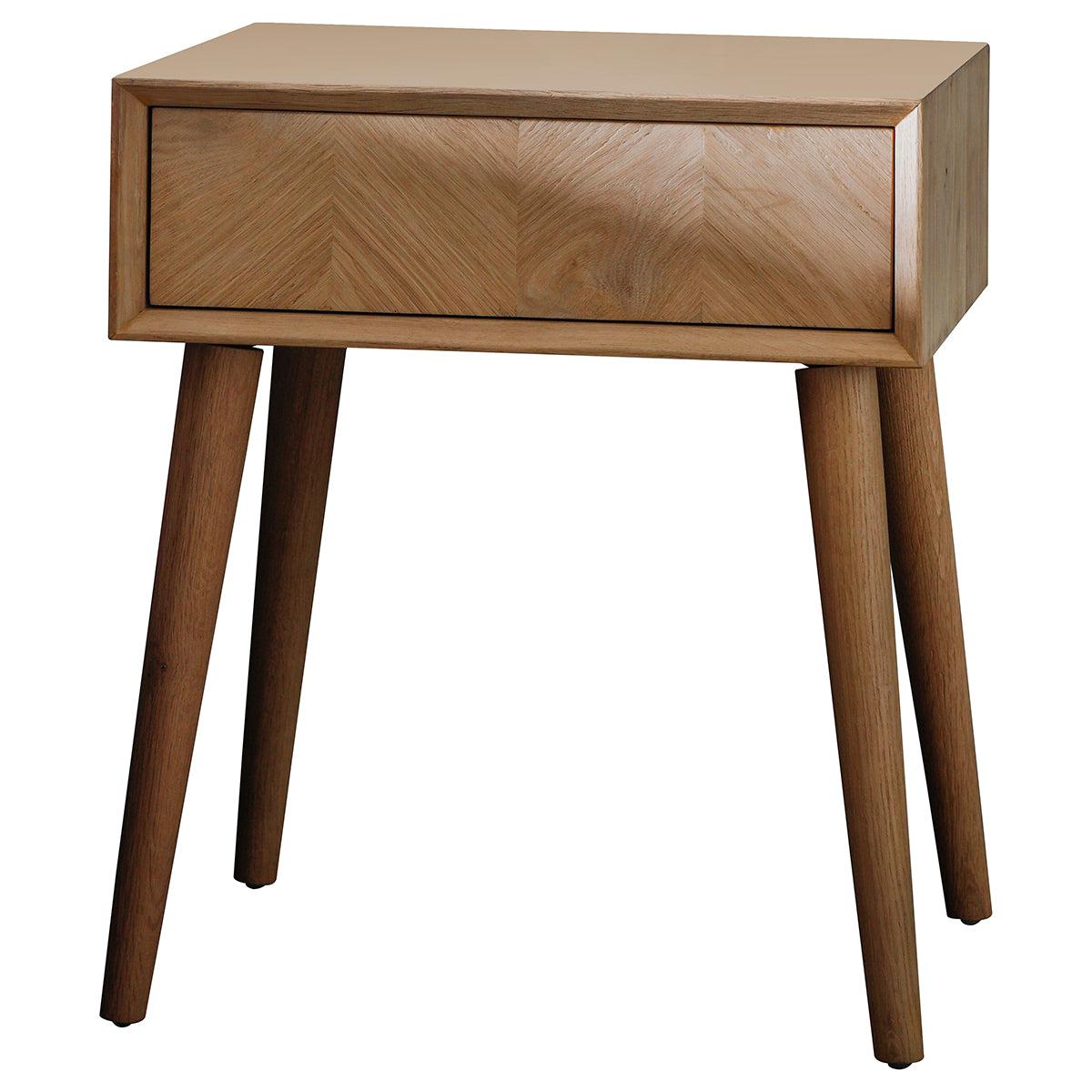 Milano Light Oak 1 Drawer Side Table – image 2
