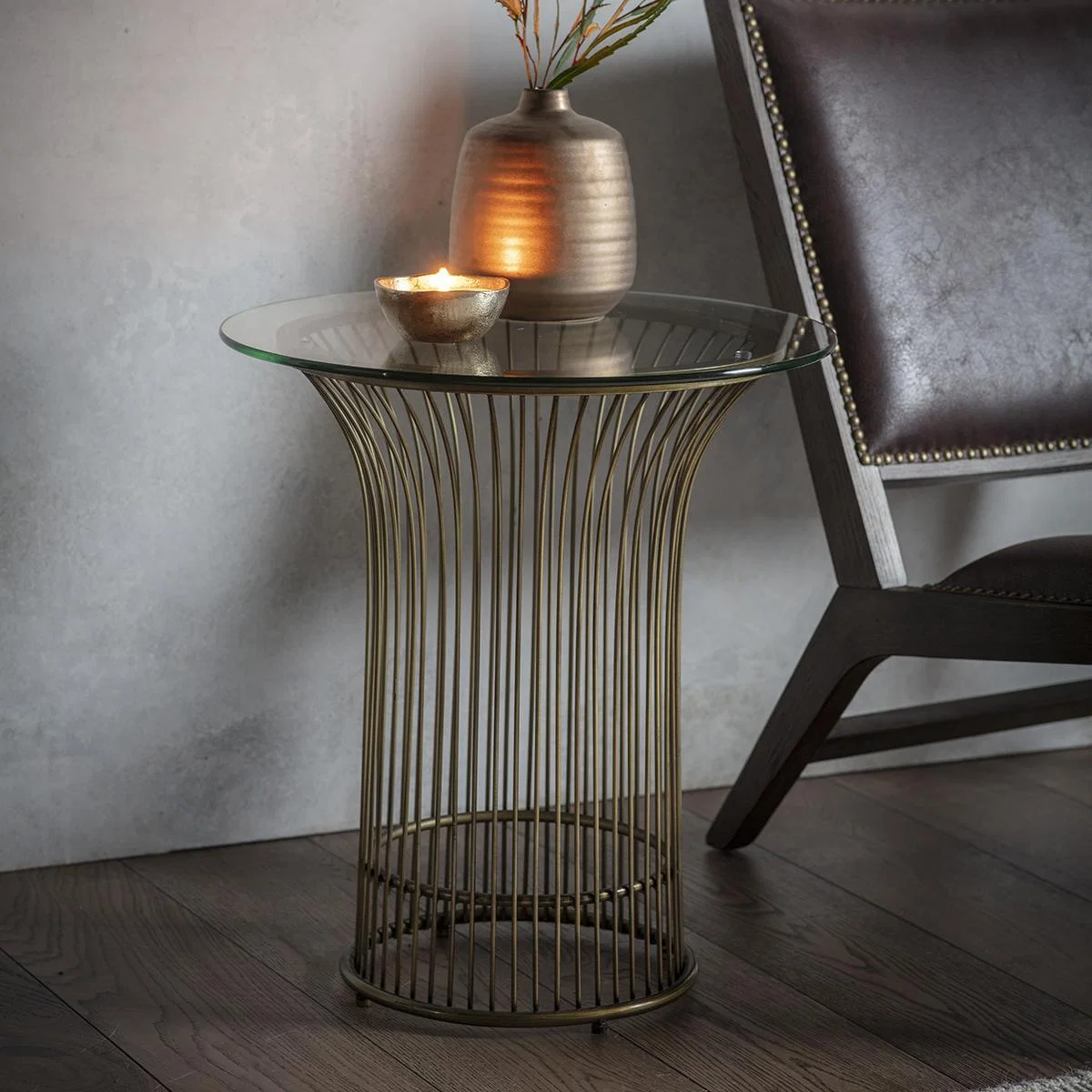 Letty Metal Side Table - Bronze – image 1