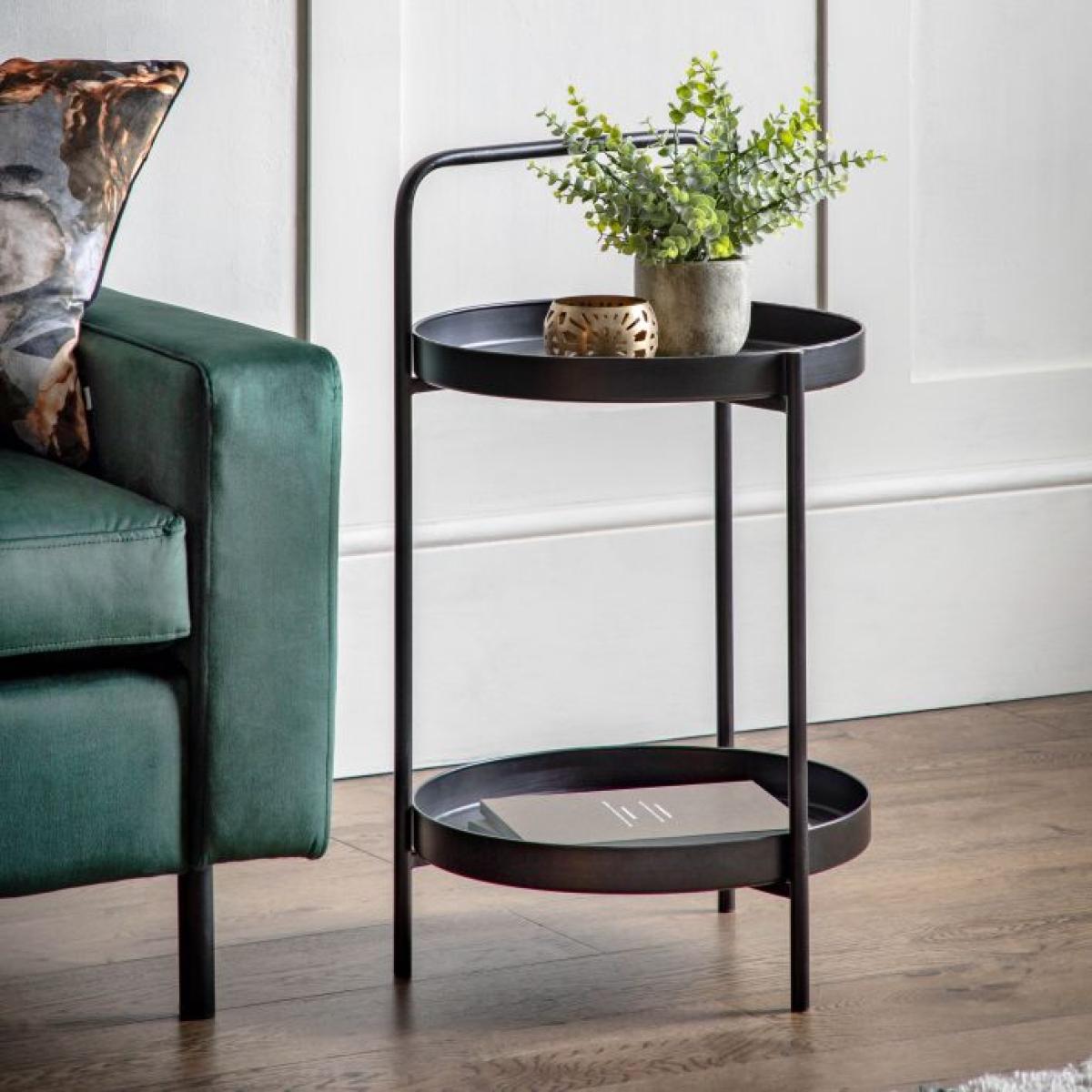 Tyros Iron Side Table - Black – image 2