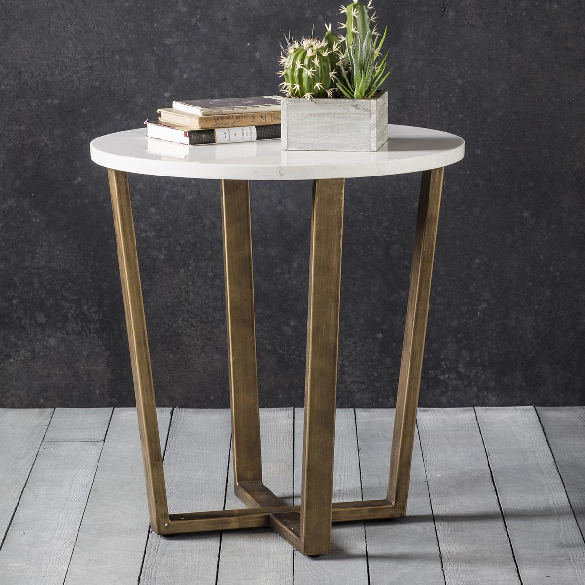 Petra Brass Side Table - Bronze – image 1