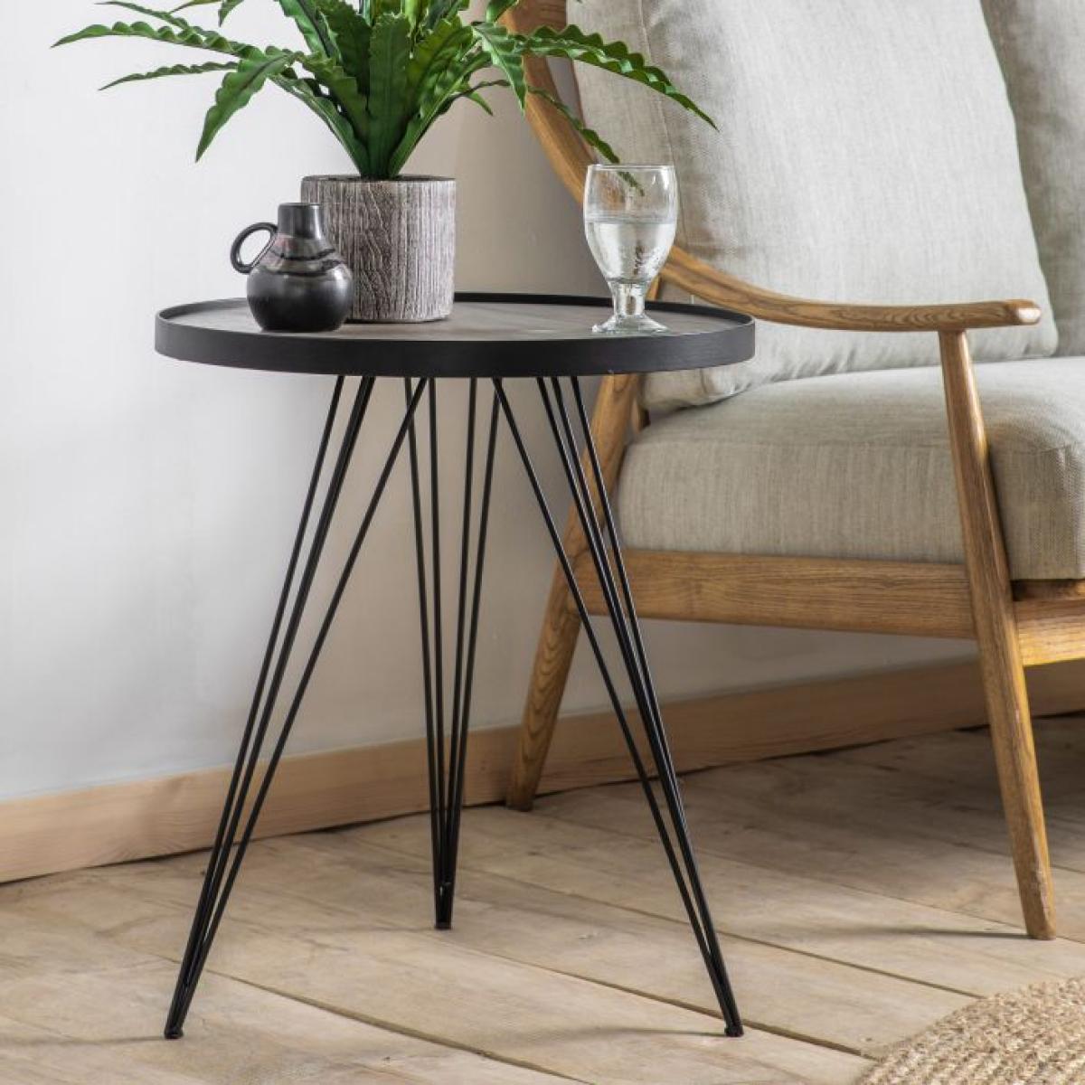 Zankle Iron Side Table - Black – image 2