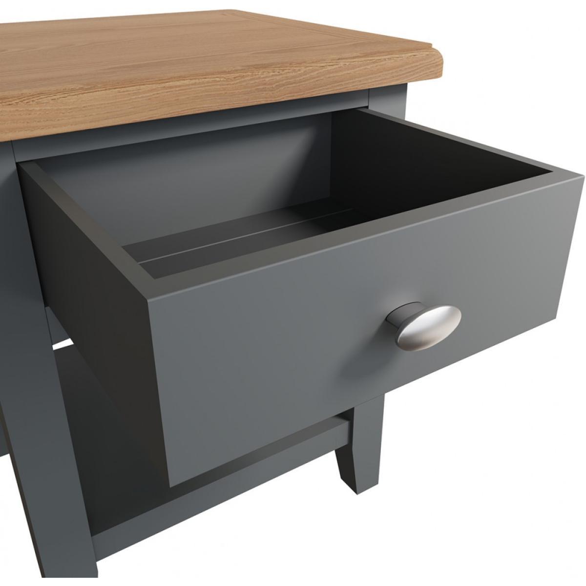 Galileo Oak Lamp Table - Grey – image 5