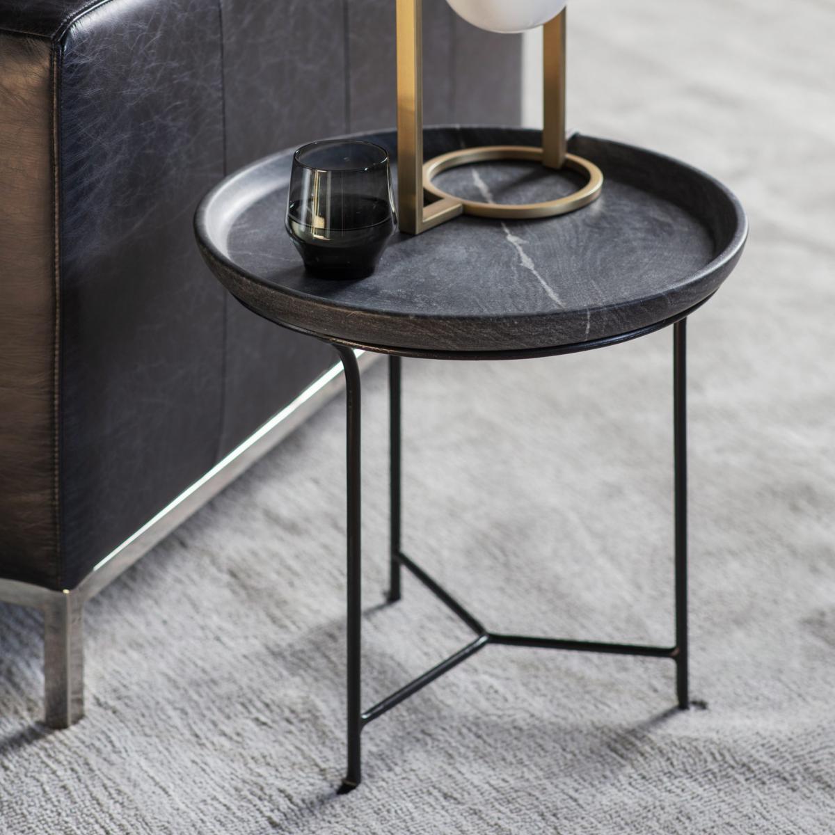 Acol Metal Side Table - Grey – image 1
