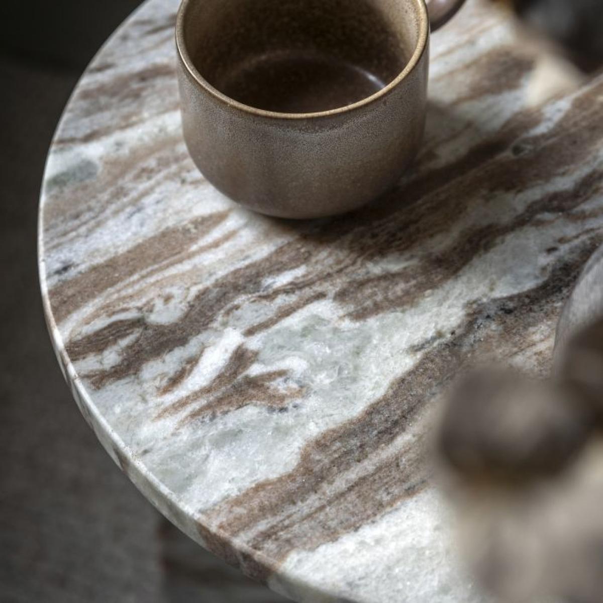Amalfi Marble Side Table - Natural – image 2