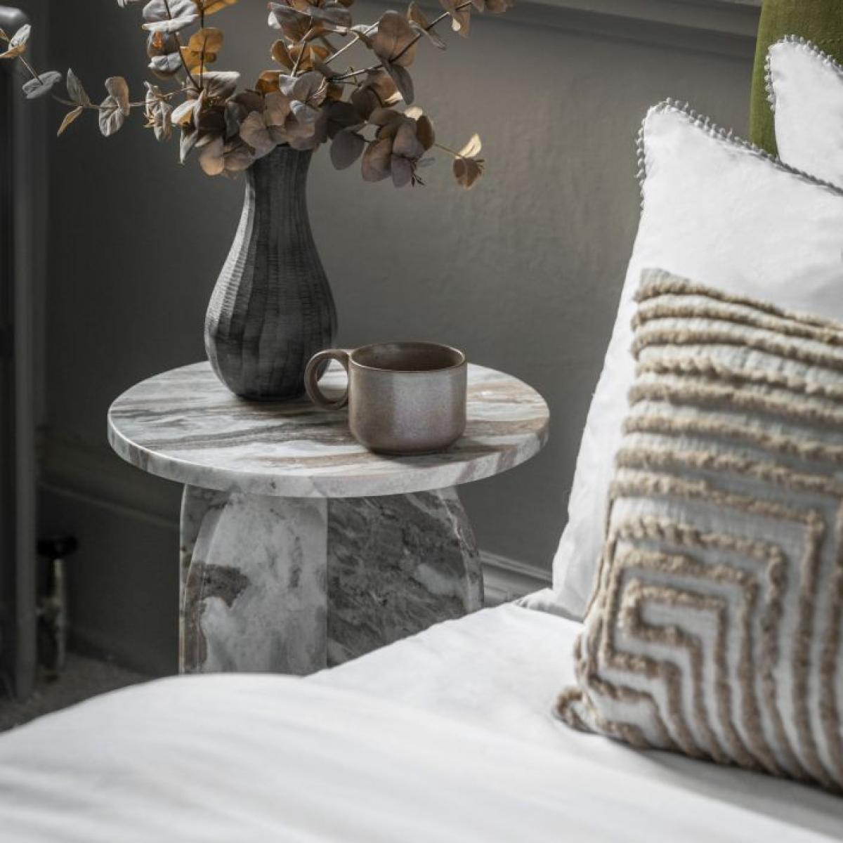 Amalfi Marble Side Table - Natural – image 3