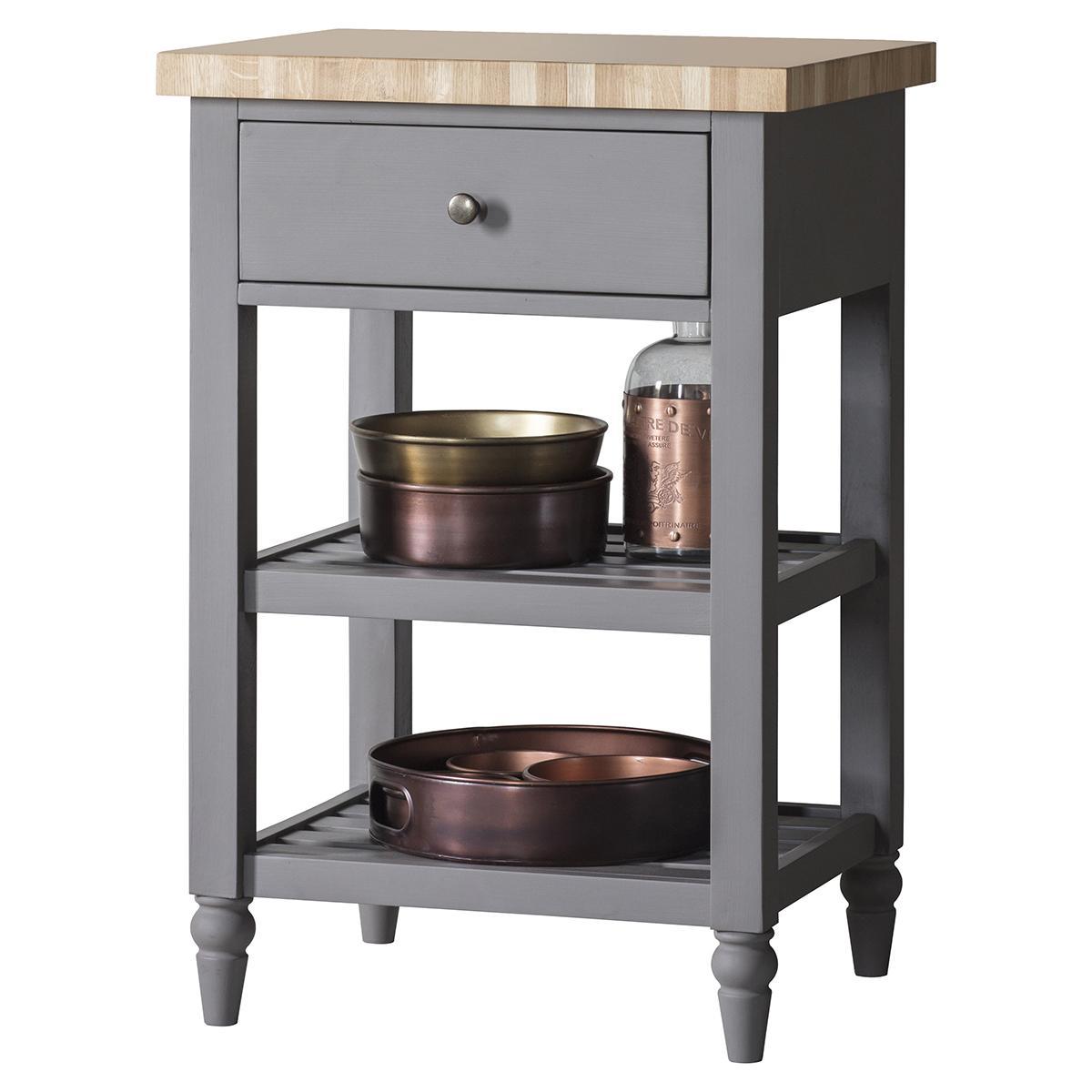 Dean Acacia Wood Side Table - Grey – image 2