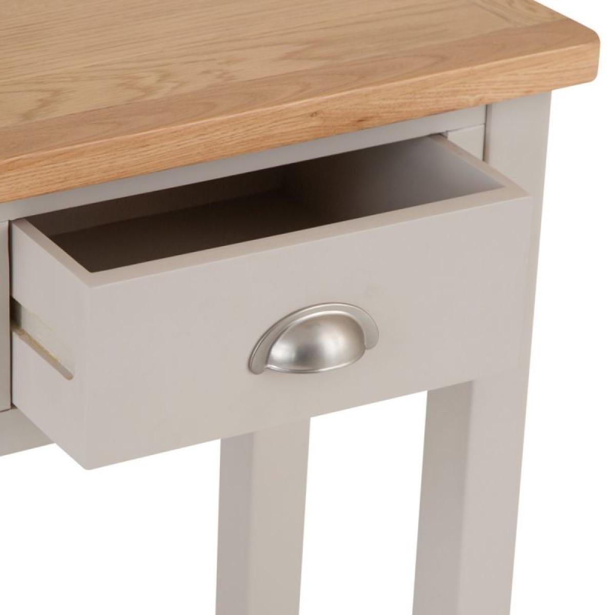 Ruskin Oak Telephone Table - Dove Grey – image 3