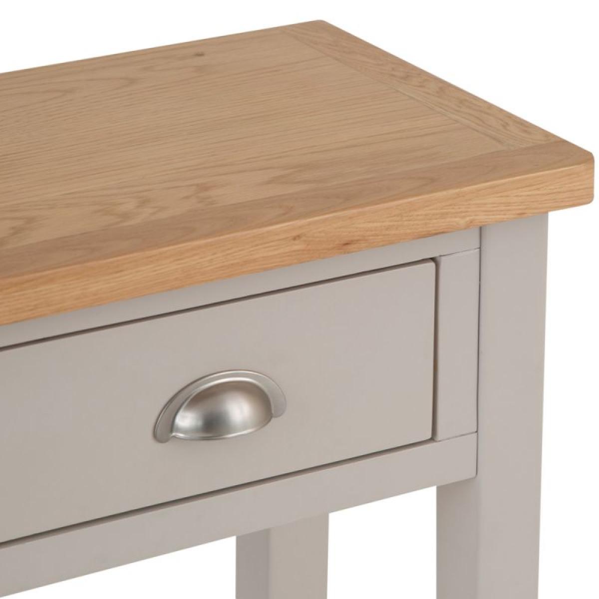 Ruskin Oak Telephone Table - Dove Grey – image 4