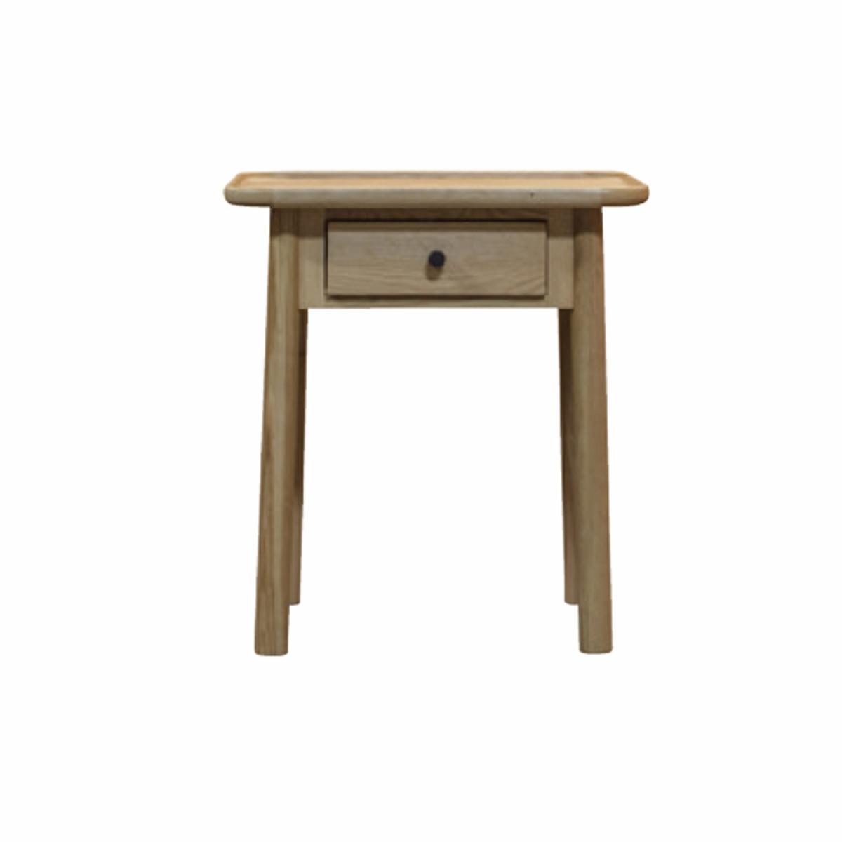 Kingham Light Oak 1 Drawer Side Table – image 2
