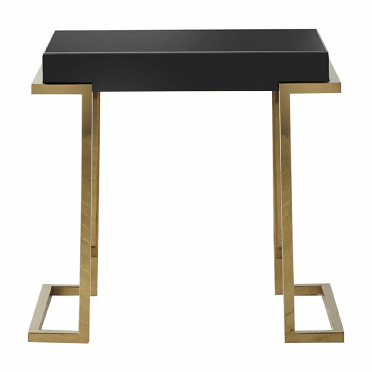 Lana Mirrored Side Table - Black – image 2