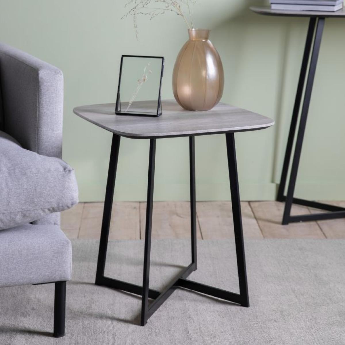 Thebes Iron Side Table - Grey – image 2