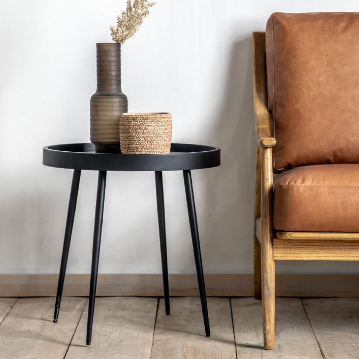 Pinara Iron Side Table - Black – image 2