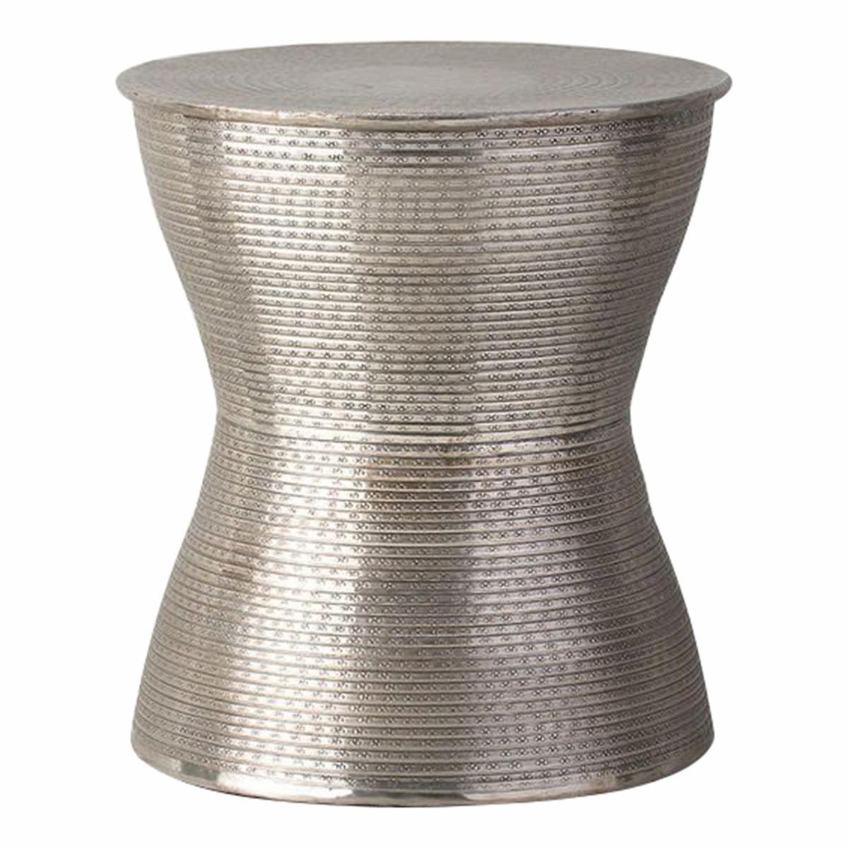 Koyna Metal Side Table - Silver – image 2