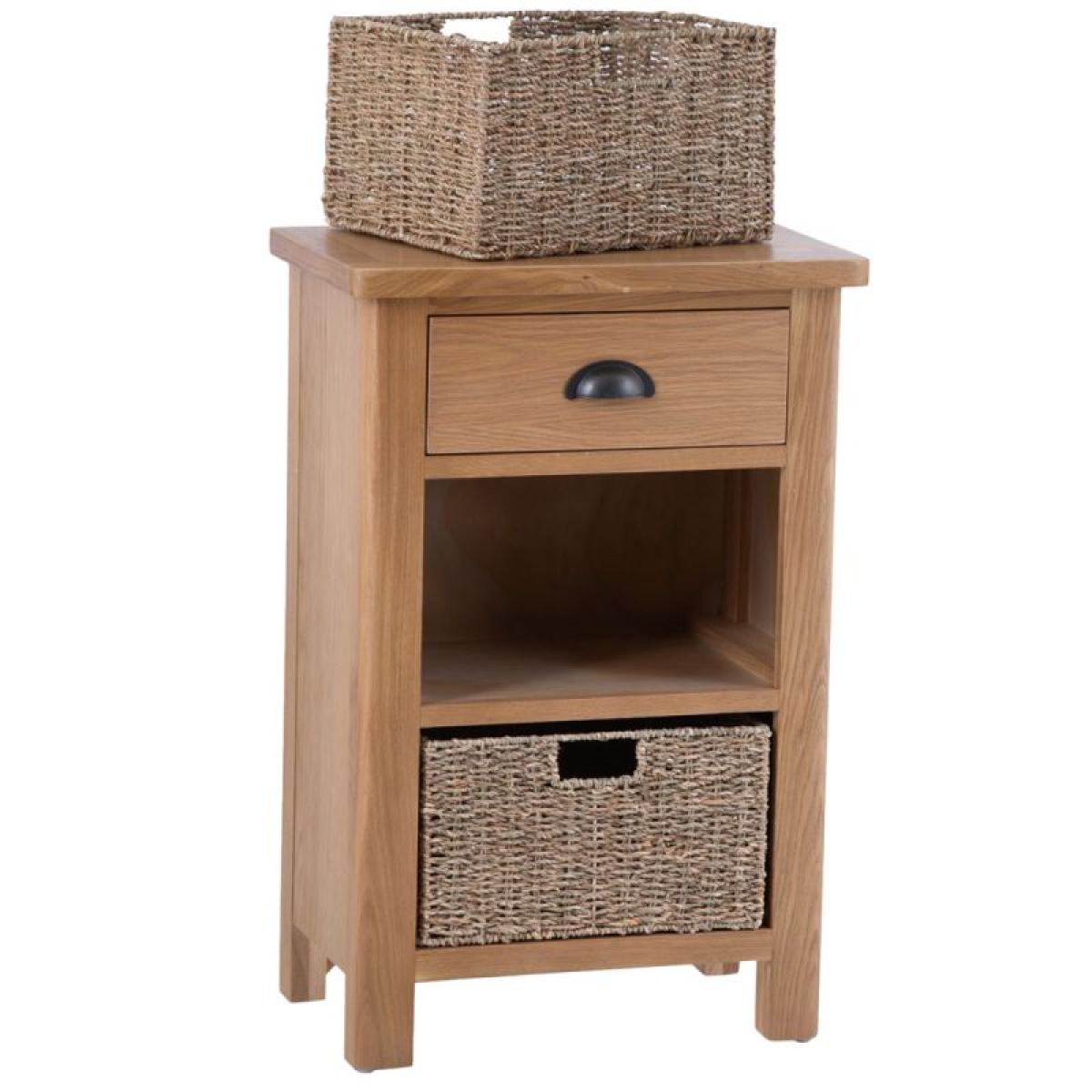 Rara Oak 1 Drawer 2 Basket Unit - Rustic Oak – image 3