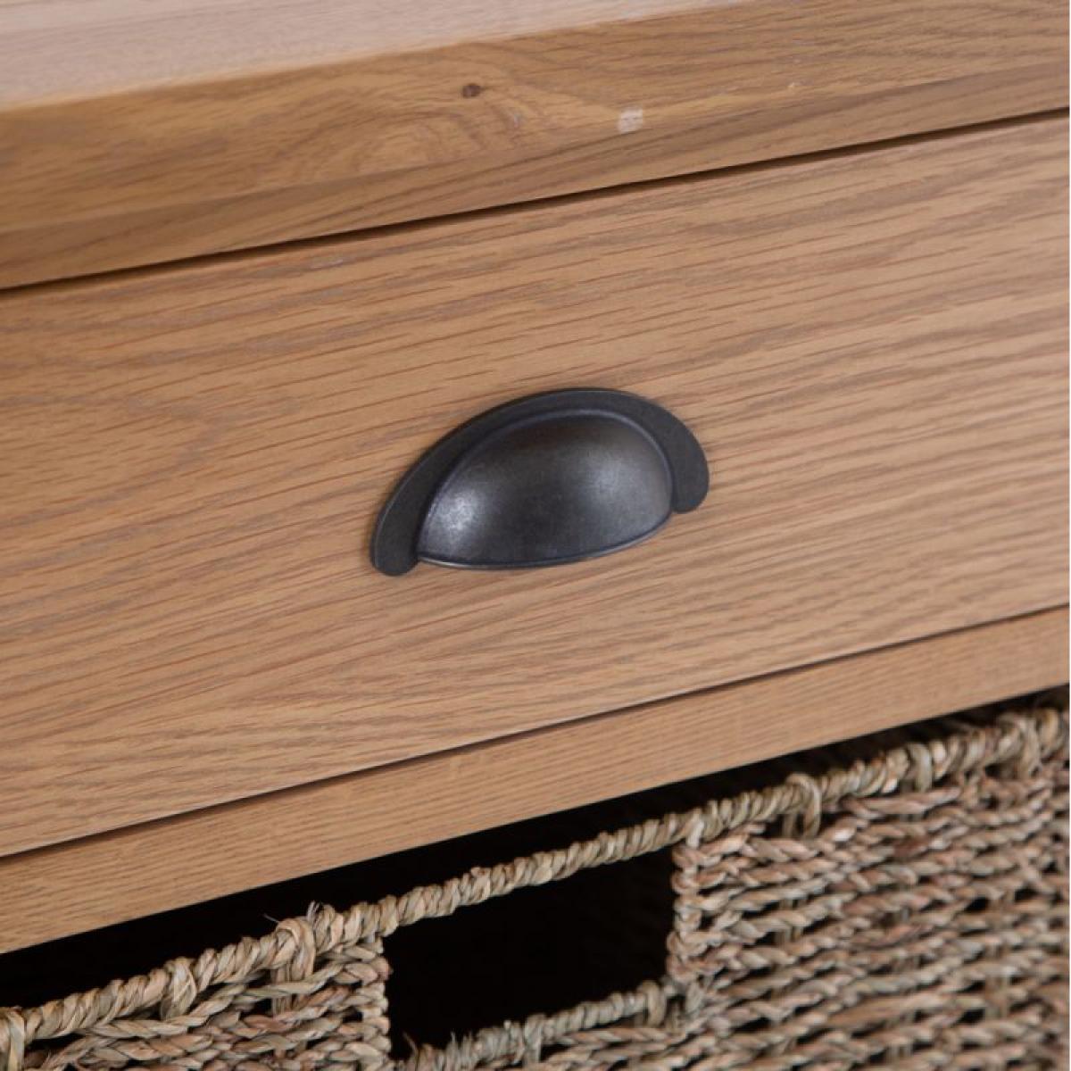 Rara Oak 1 Drawer 2 Basket Unit - Rustic Oak – image 6