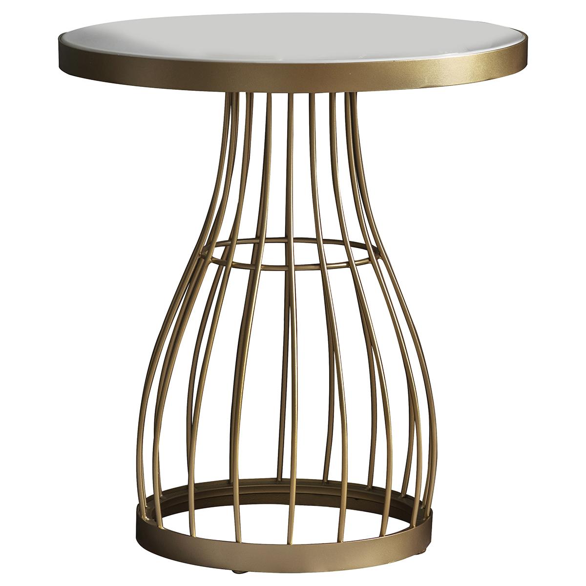 Enfield Metal Side Table - Champagne – image 2