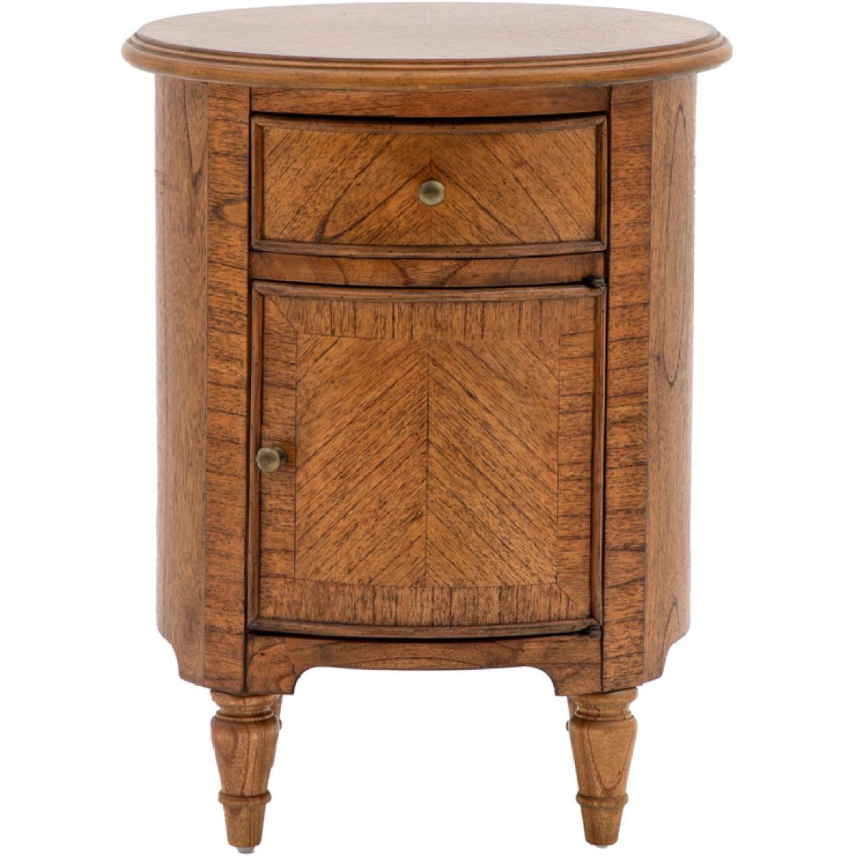 Sheldon Wooden Drum Side Table - Peroba – image 2