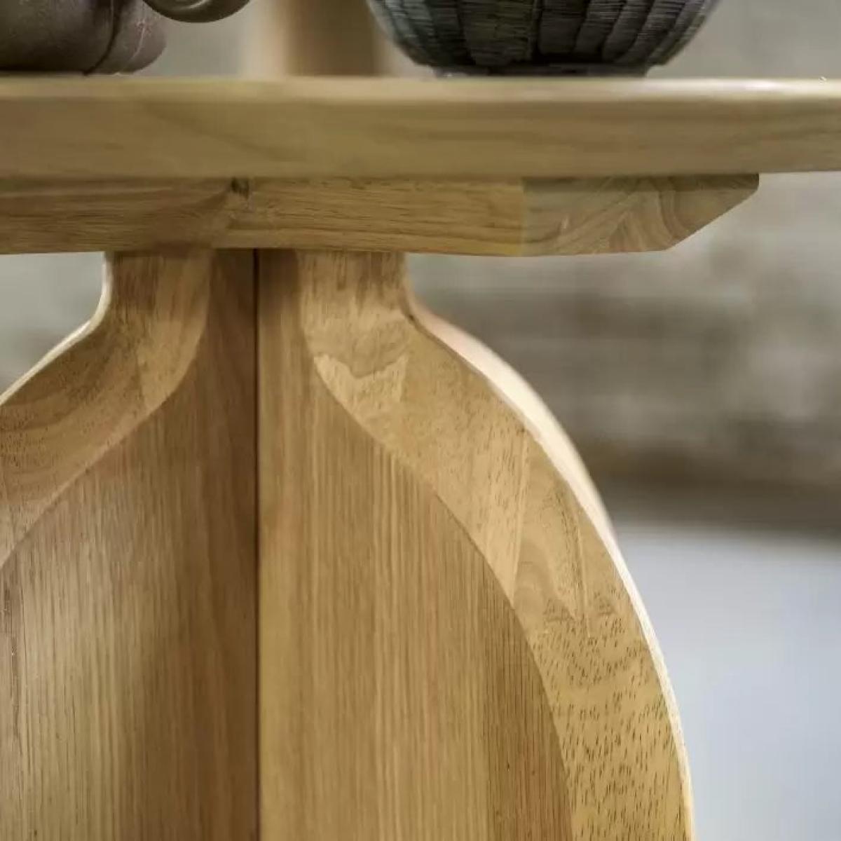 Geo Oak Finish Side Table - Natural – image 2