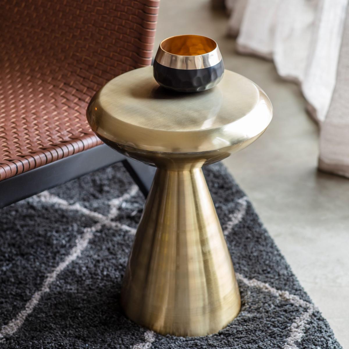 Conyer Metal Side Table - Gold – image 1