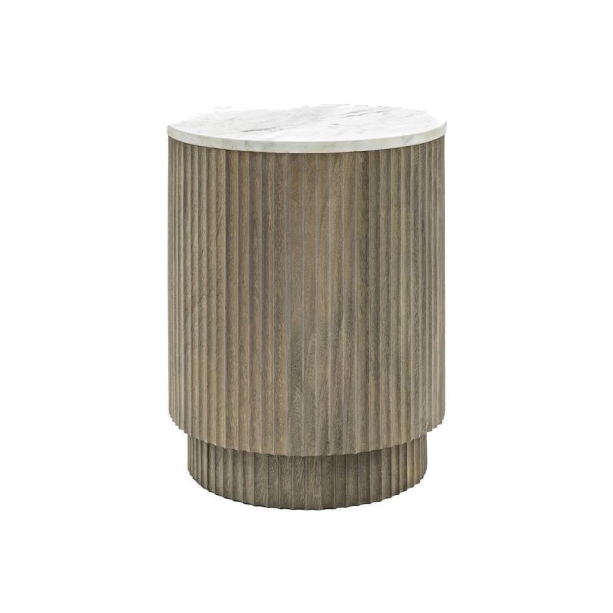 Marstern Mango Wood Side Table - Grey Wash