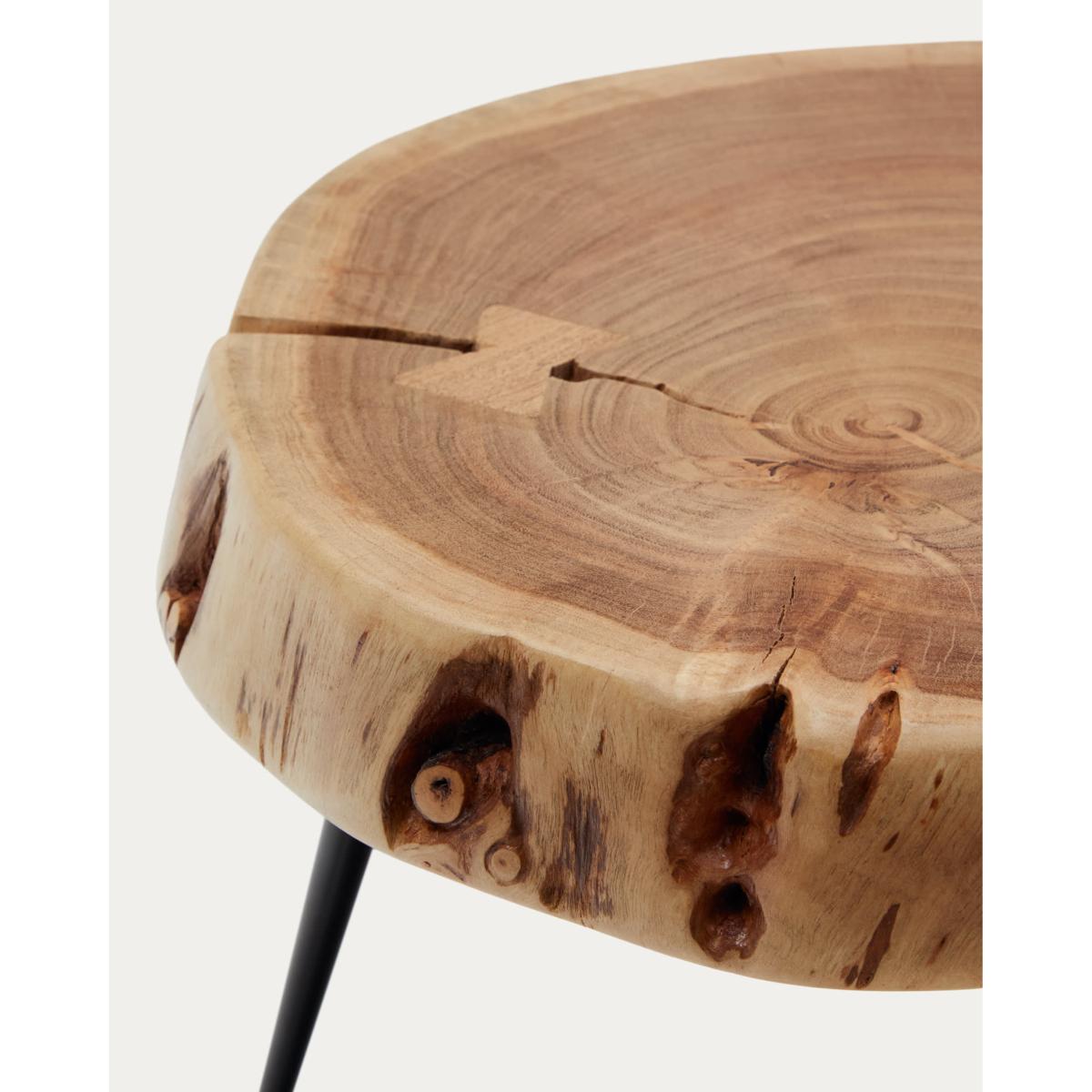 Eider Side Table made of solid acacia wood and steel Ø 30 cm – image 3