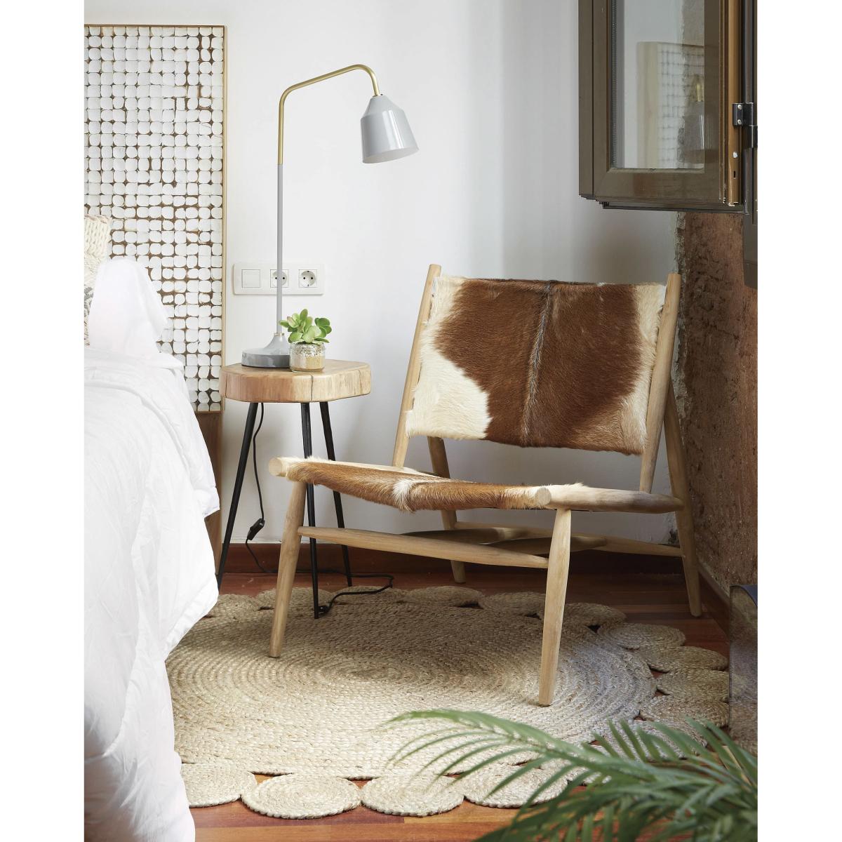 Eider solid acacia wood and steel side table, Ø 35 cm – image 2