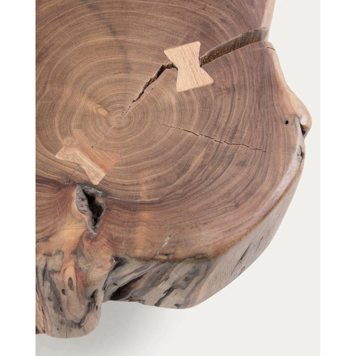 Eider solid acacia wood and steel side table, Ø 35 cm – image 3