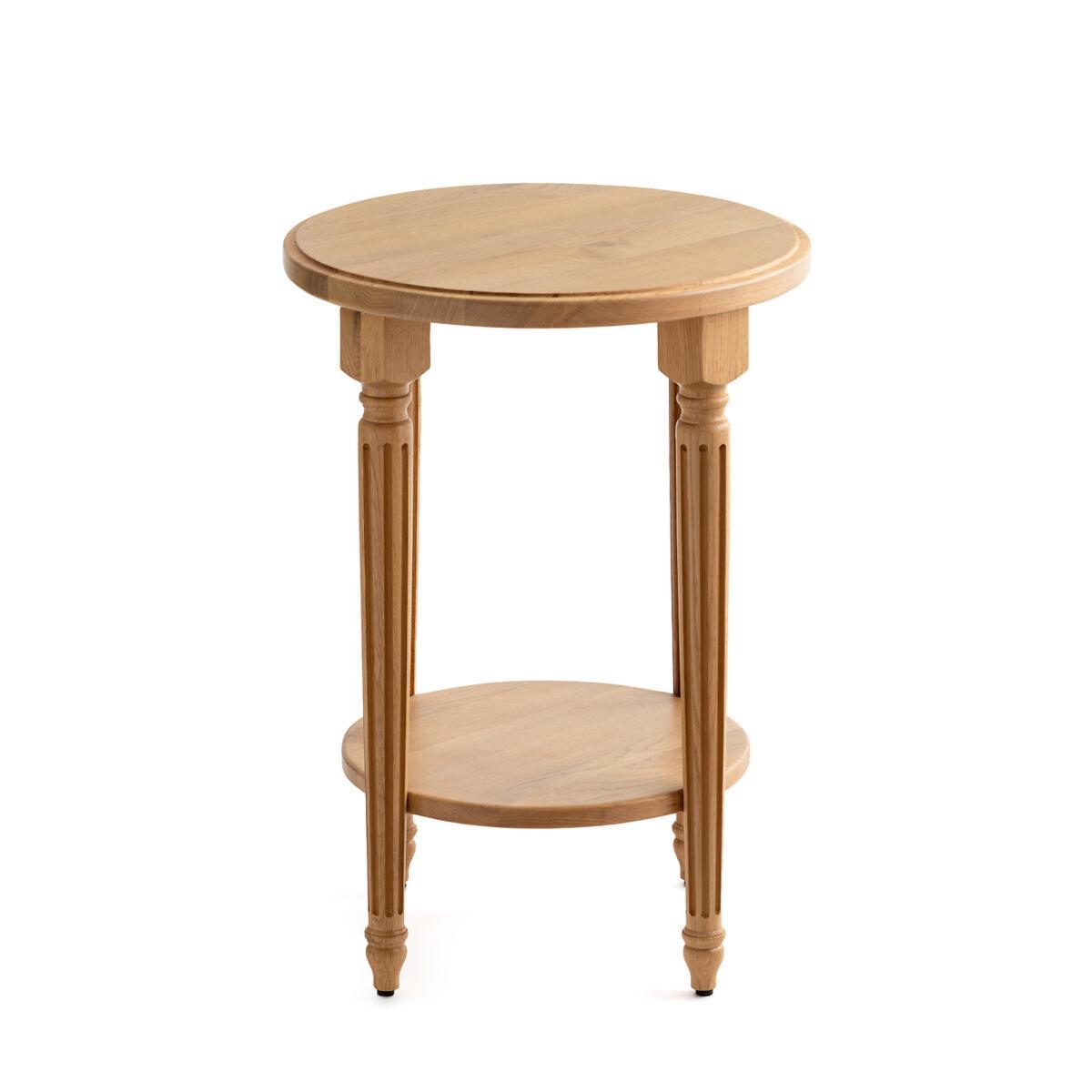 Baudry Round Solid Oak End Table – image 3