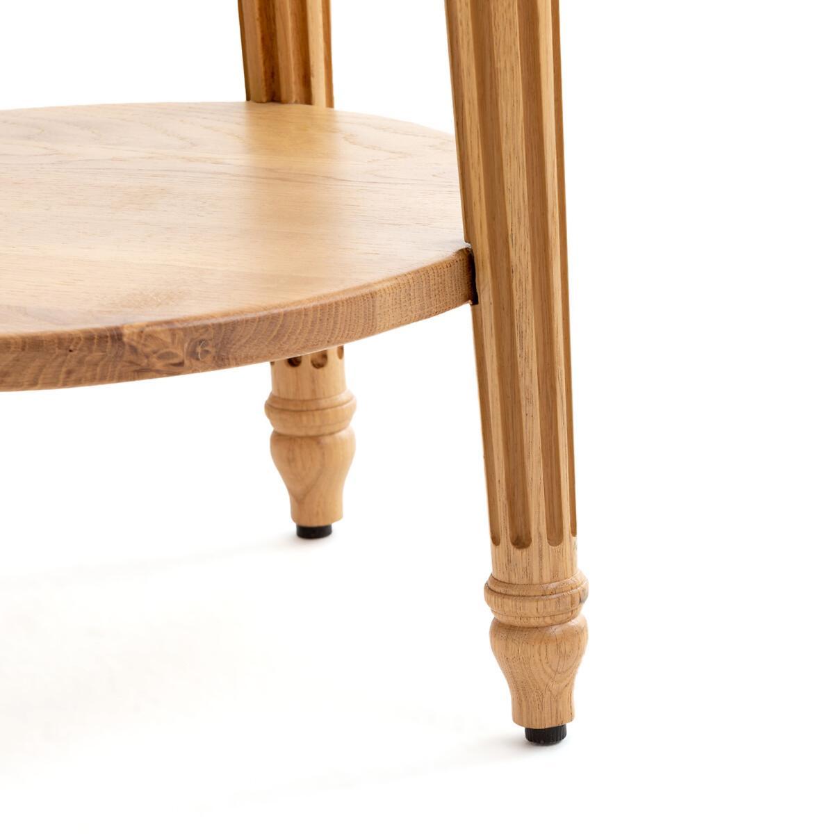 Baudry Round Solid Oak End Table – image 5
