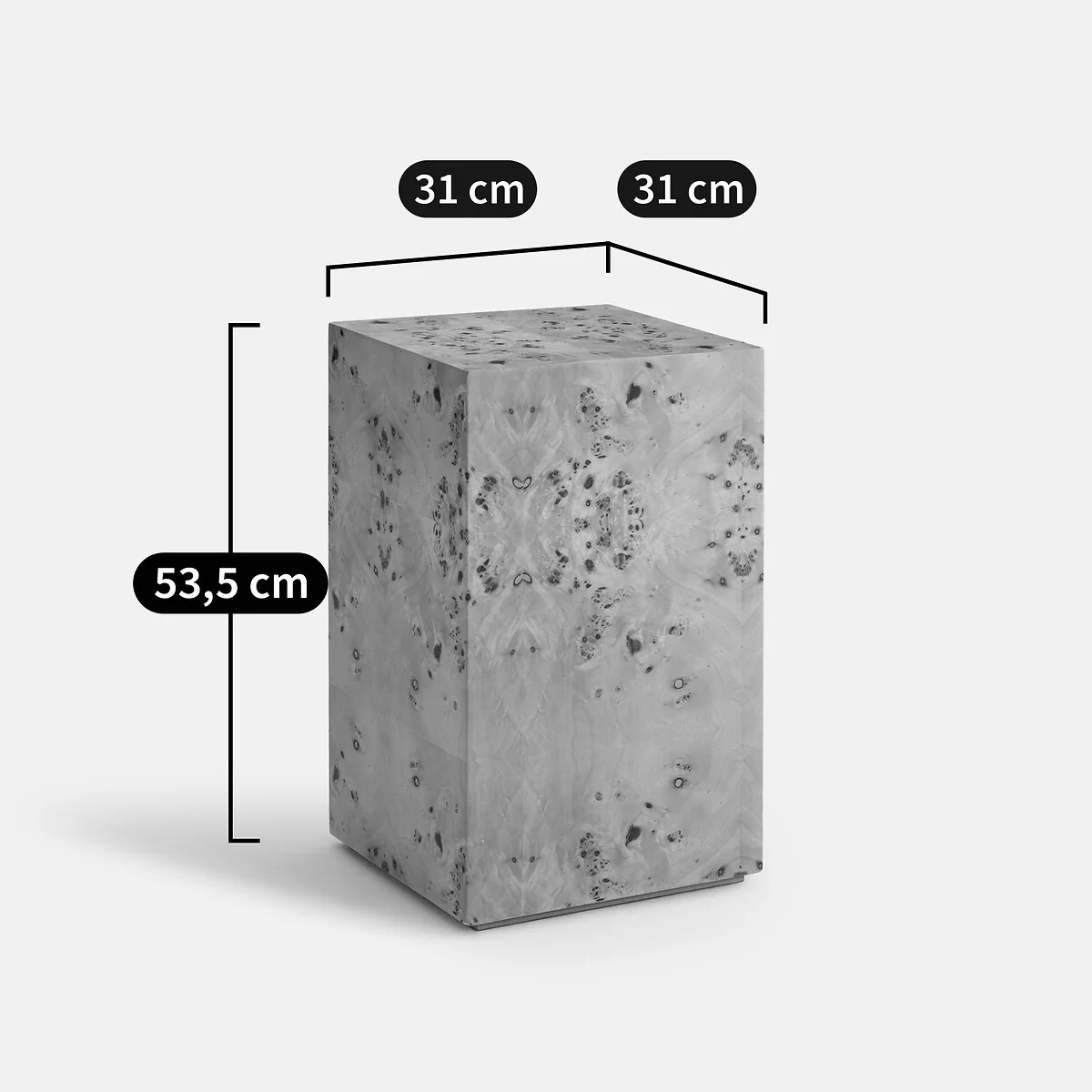 Loupita Elm Burl Veneer Side Table – image 6