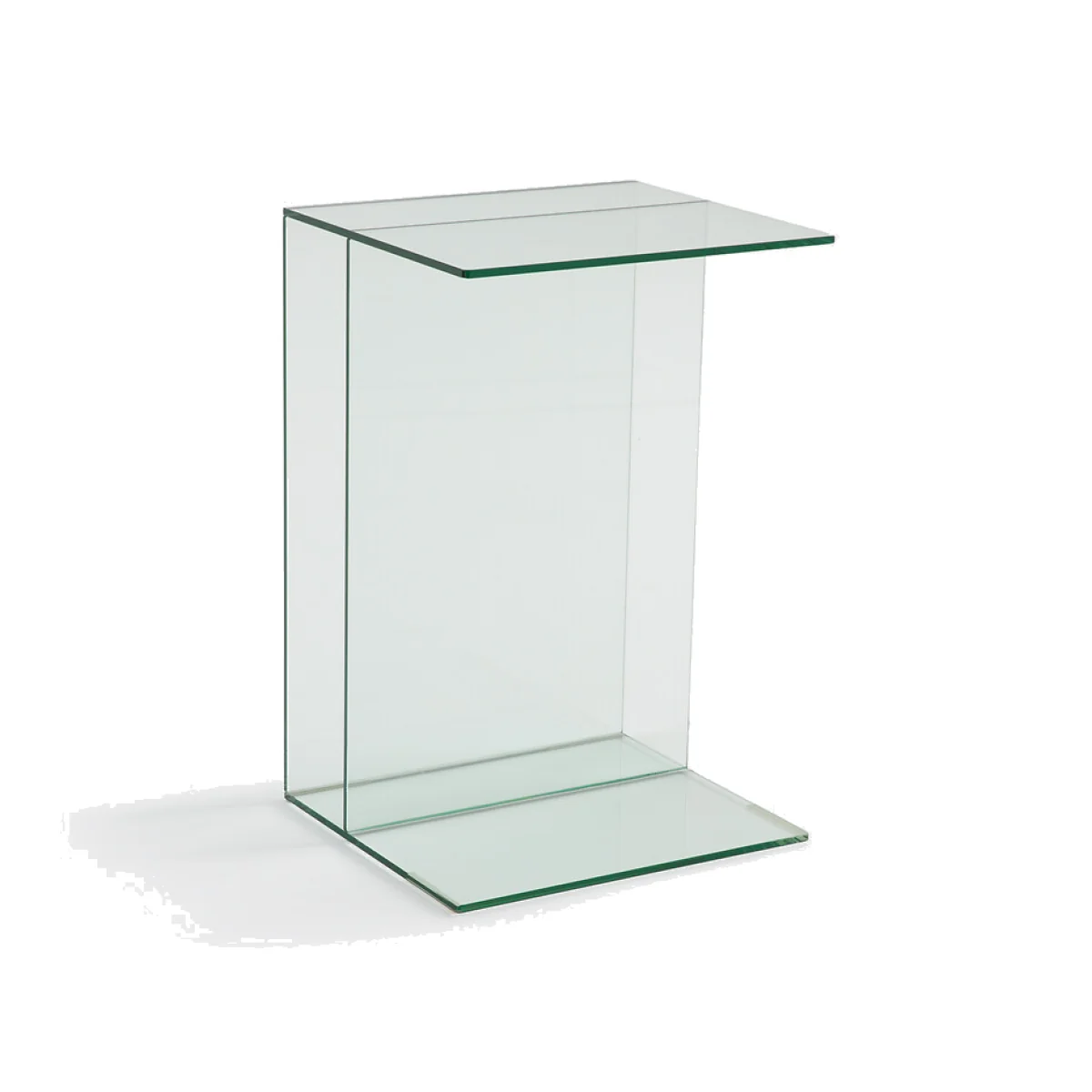 Livia Tempered Glass Side Table with 1 Compartment – image 1