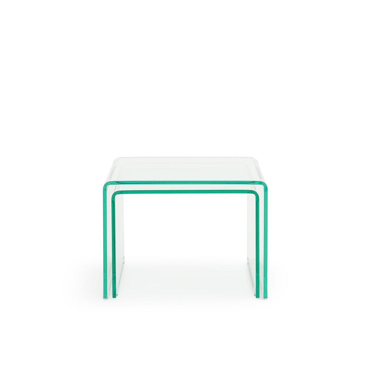 Set of 2 Cristalline Tempered Glass Side Tables – image 4