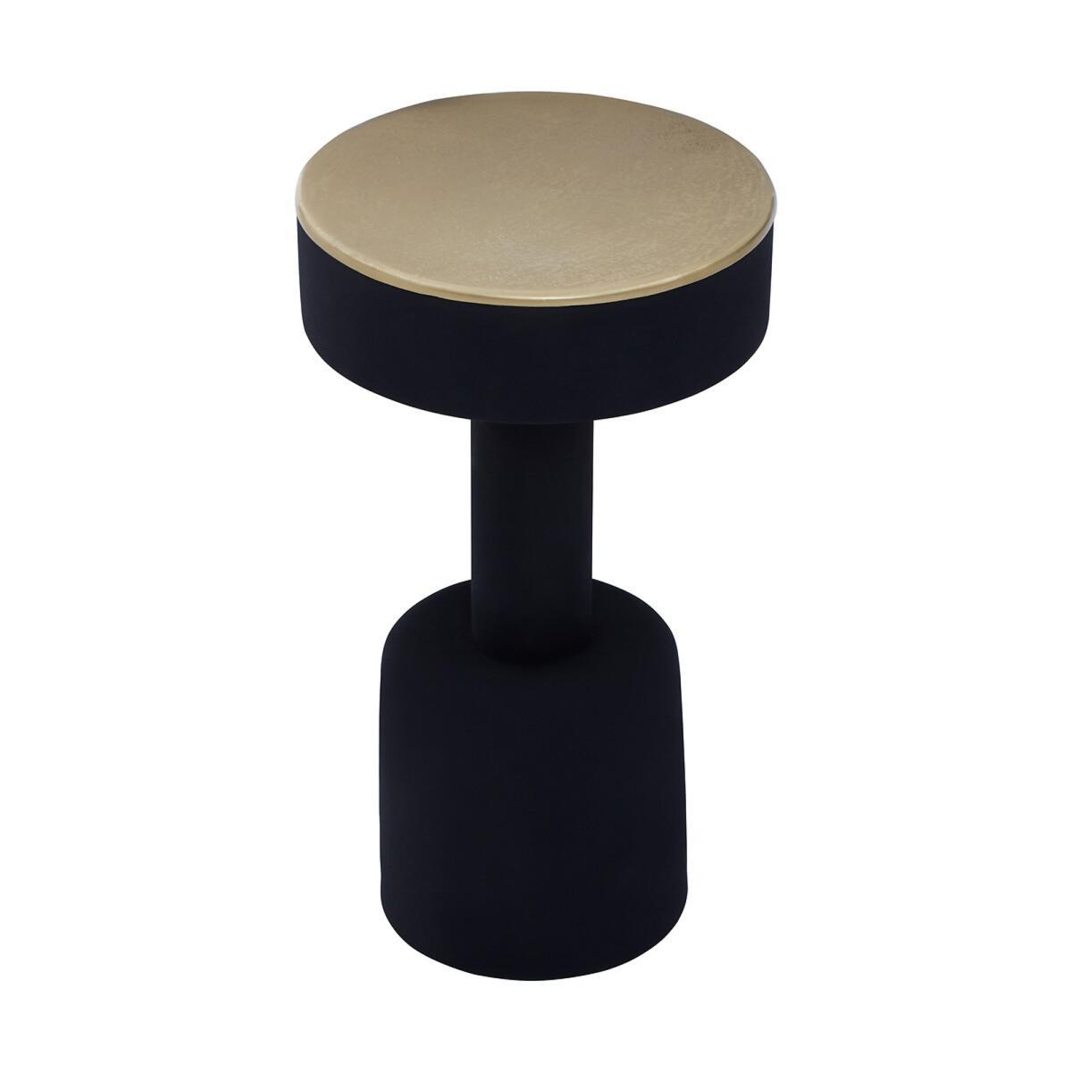 Sculptural Alluminium Side Table in Black Finish – image 2