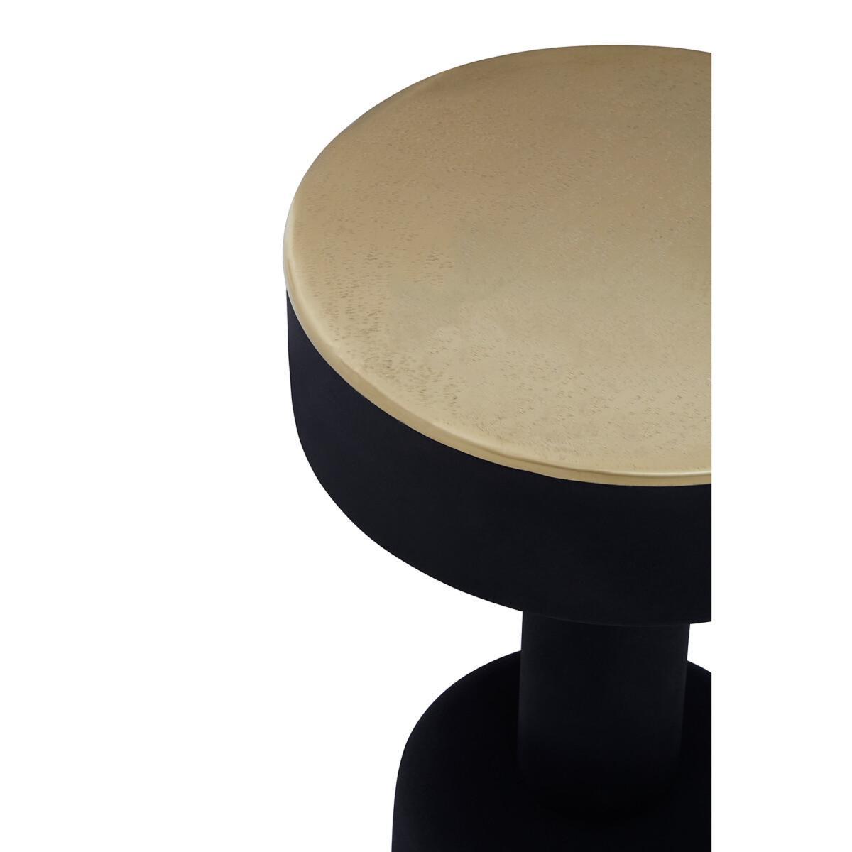 Sculptural Alluminium Side Table in Black Finish – image 3