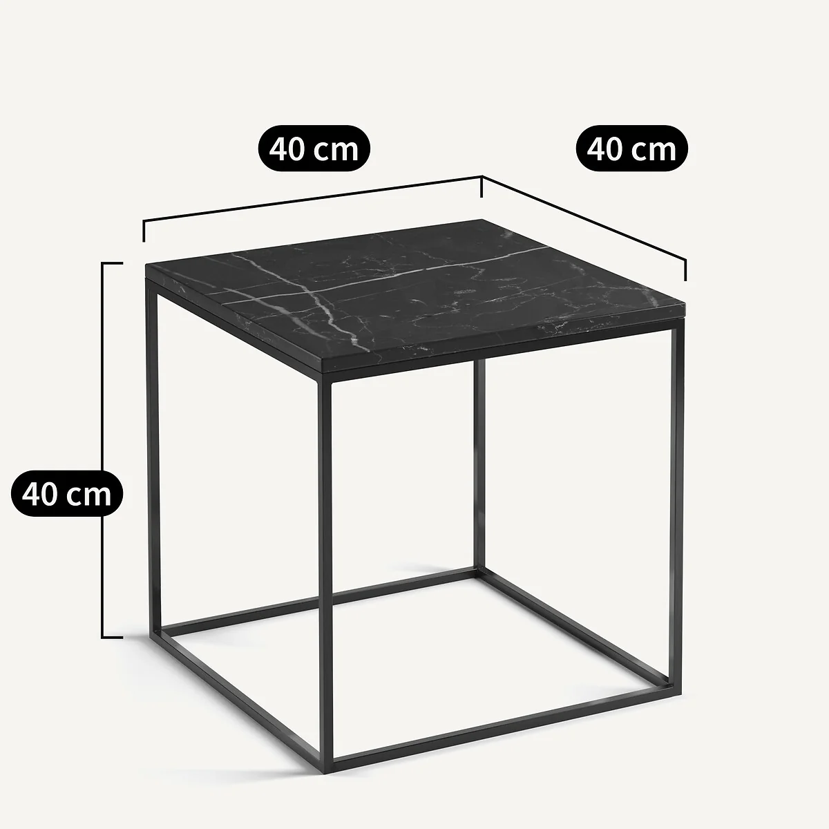 Mahaut Marble & Metal Side Table – image 6