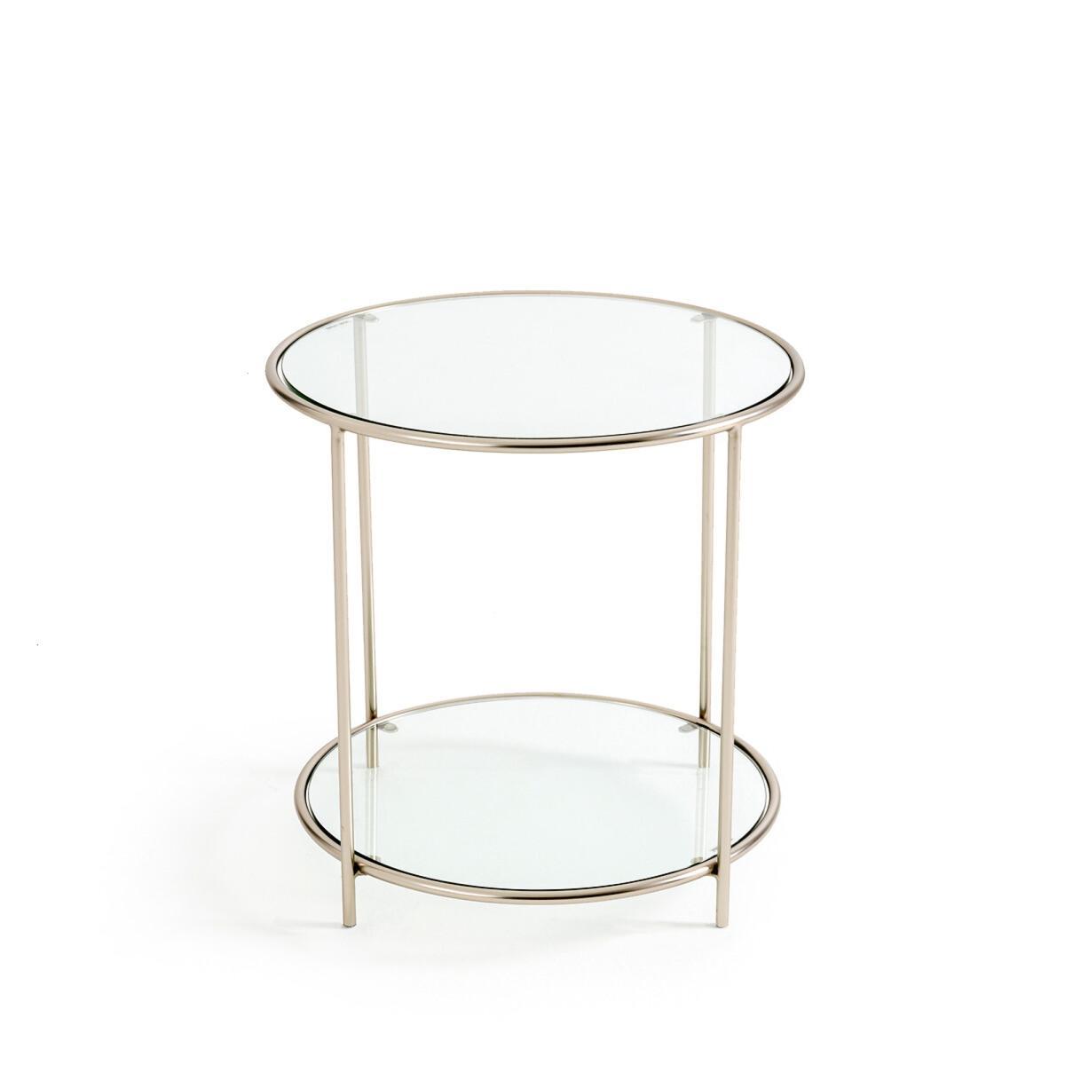 Sybil Round Satin Nickel End Table – image 2