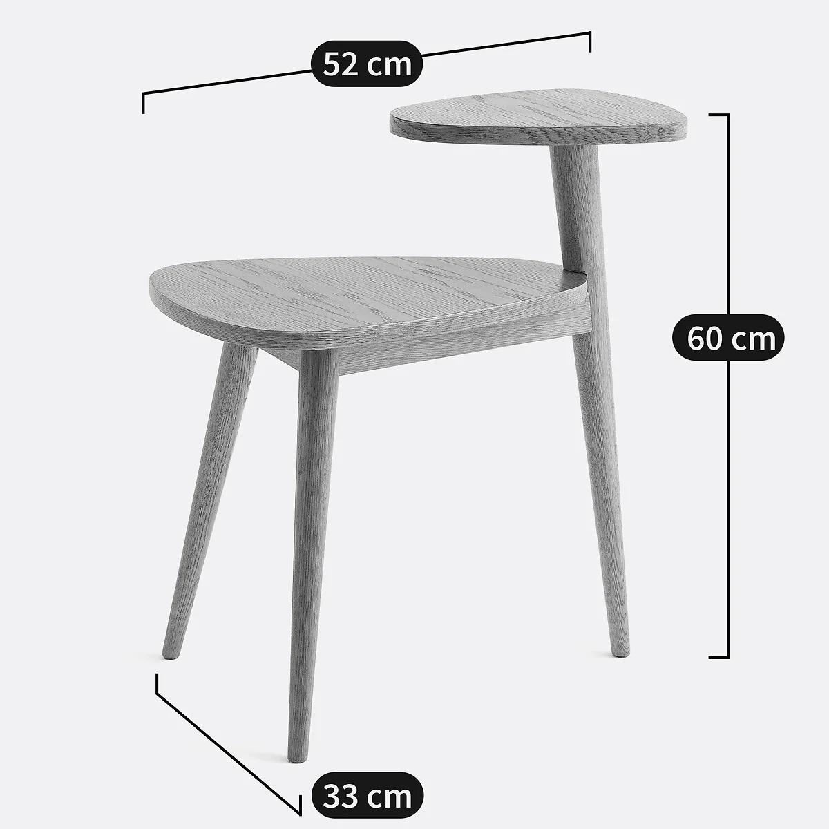 Quilda Vintage-Style Two-Tier Side Table – image 6