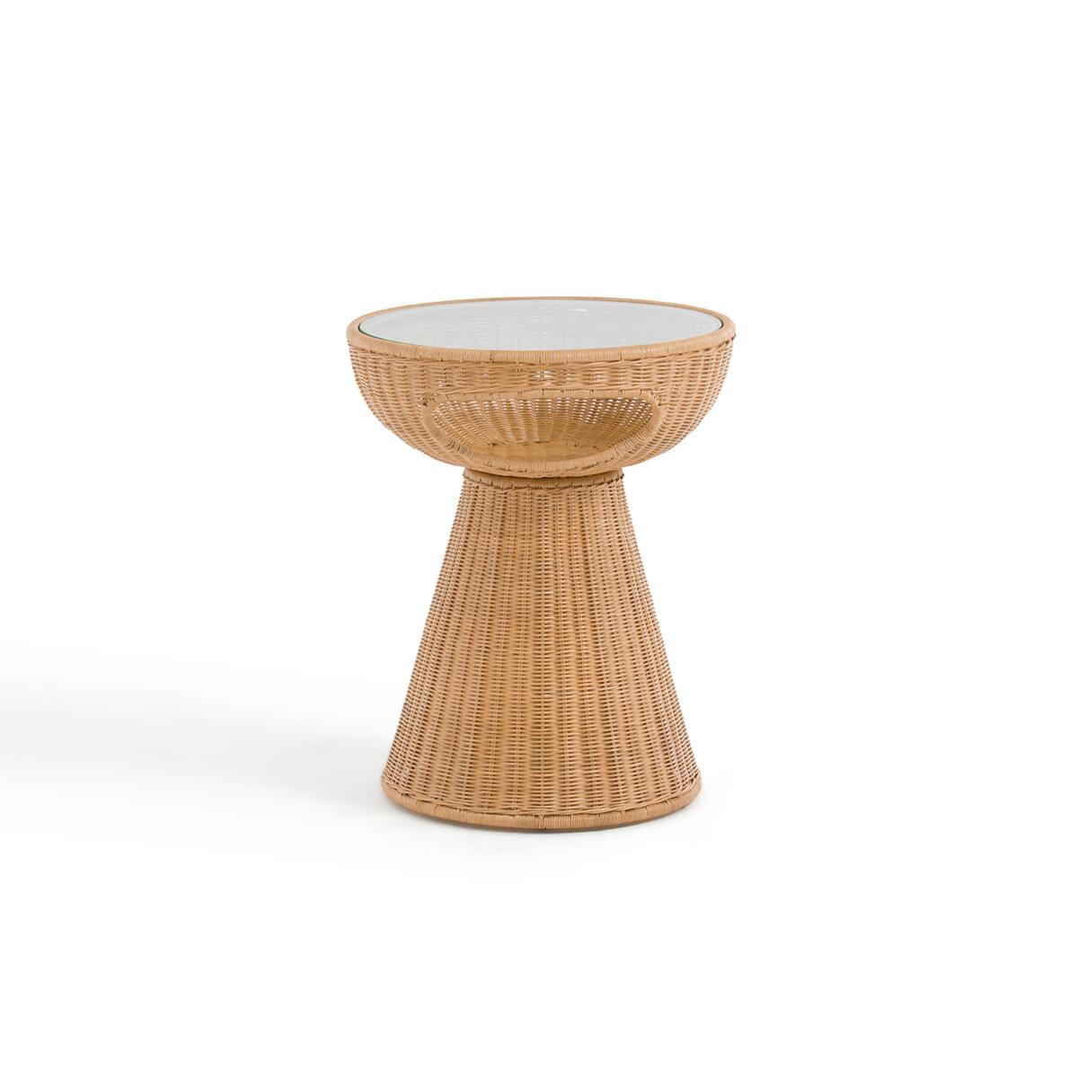 Provence Rattan and Glass Side Table – image 2